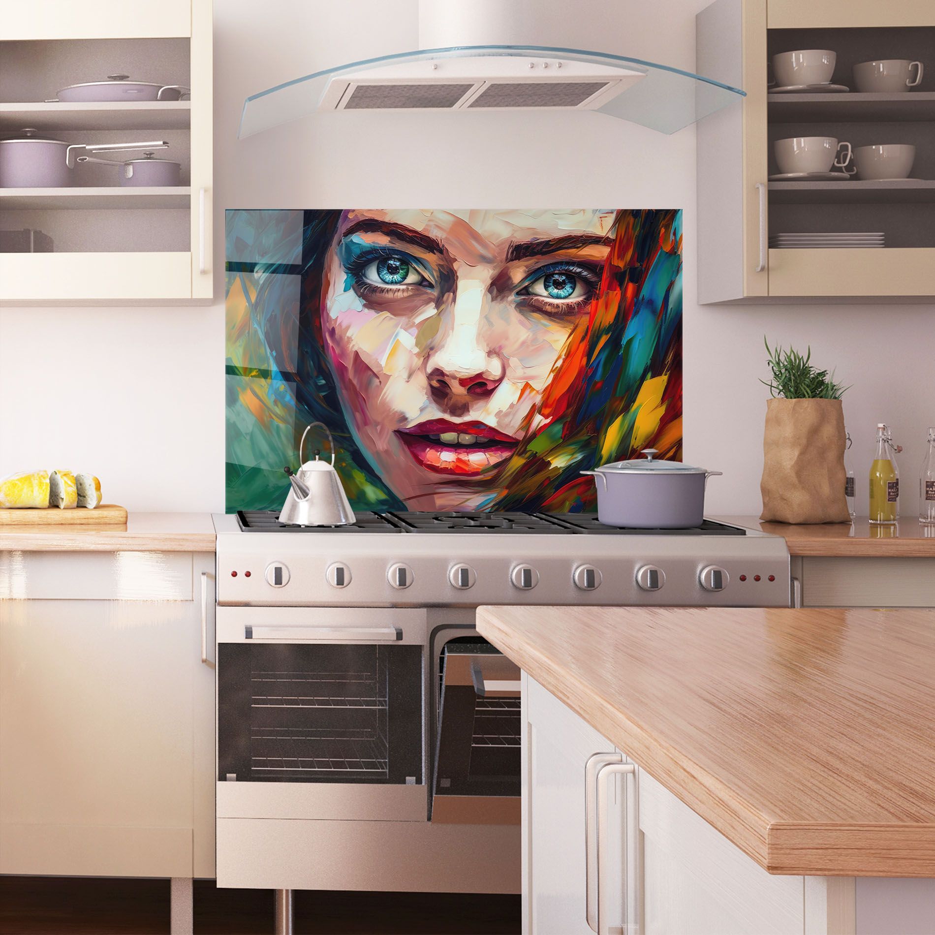 Intense Blue Eyes Woman mockup 1