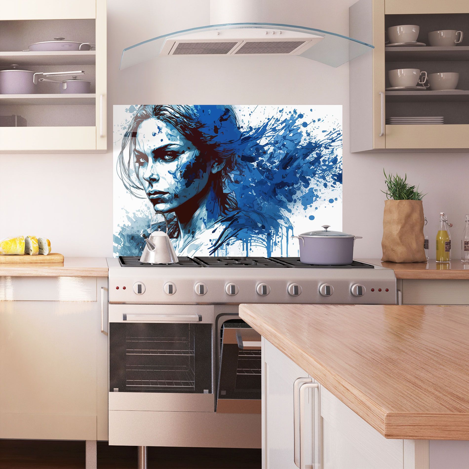 Portrait Blue Woman mockup 1