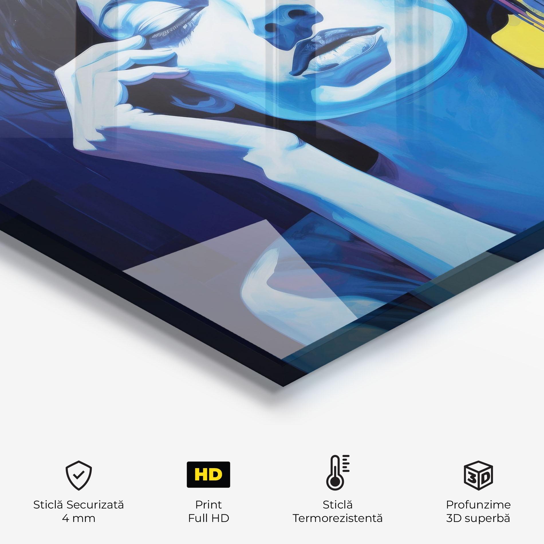 Panou Sticla Bucatarie Photographic Blue Image mockup 2