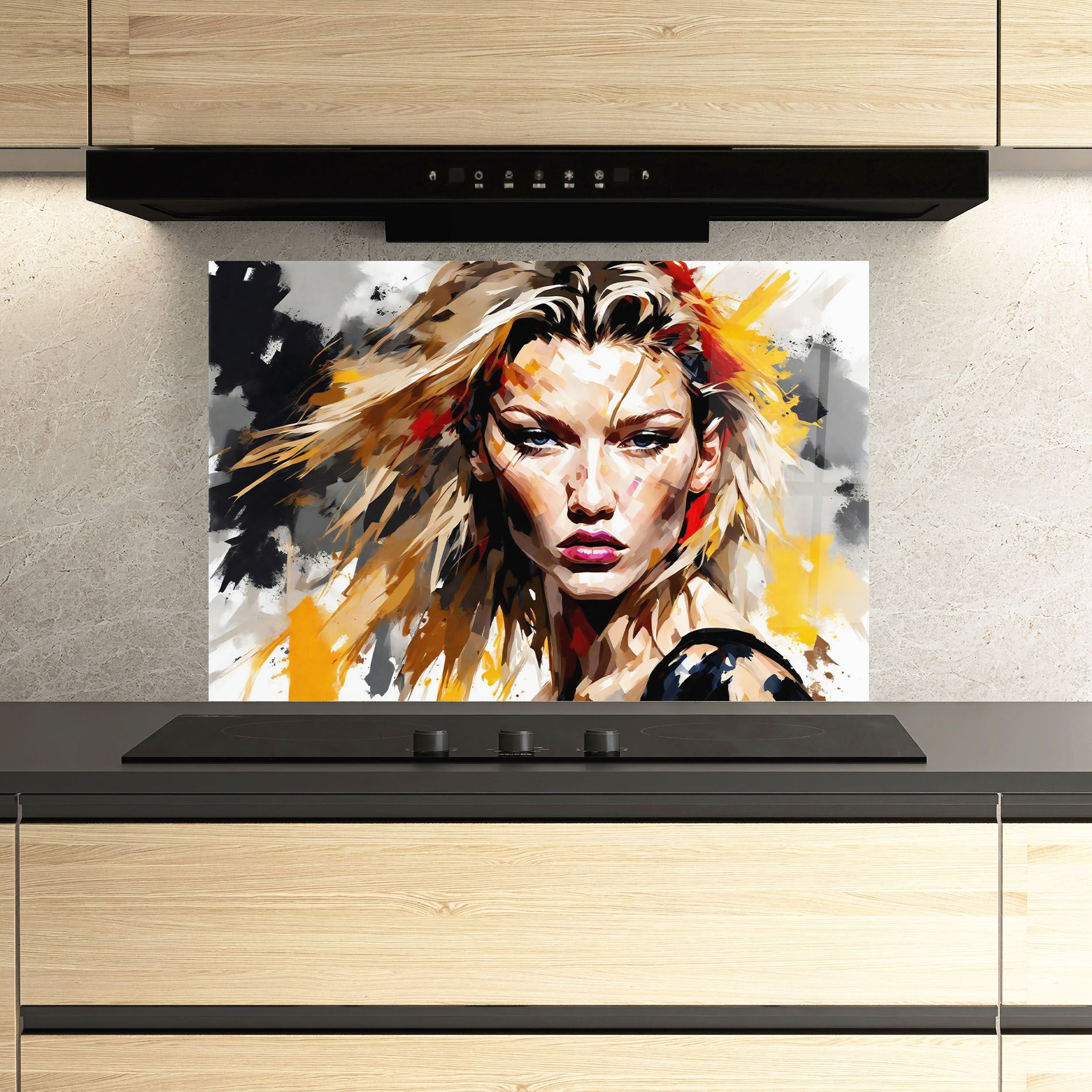 Multicolored Splash Woman mockup 3