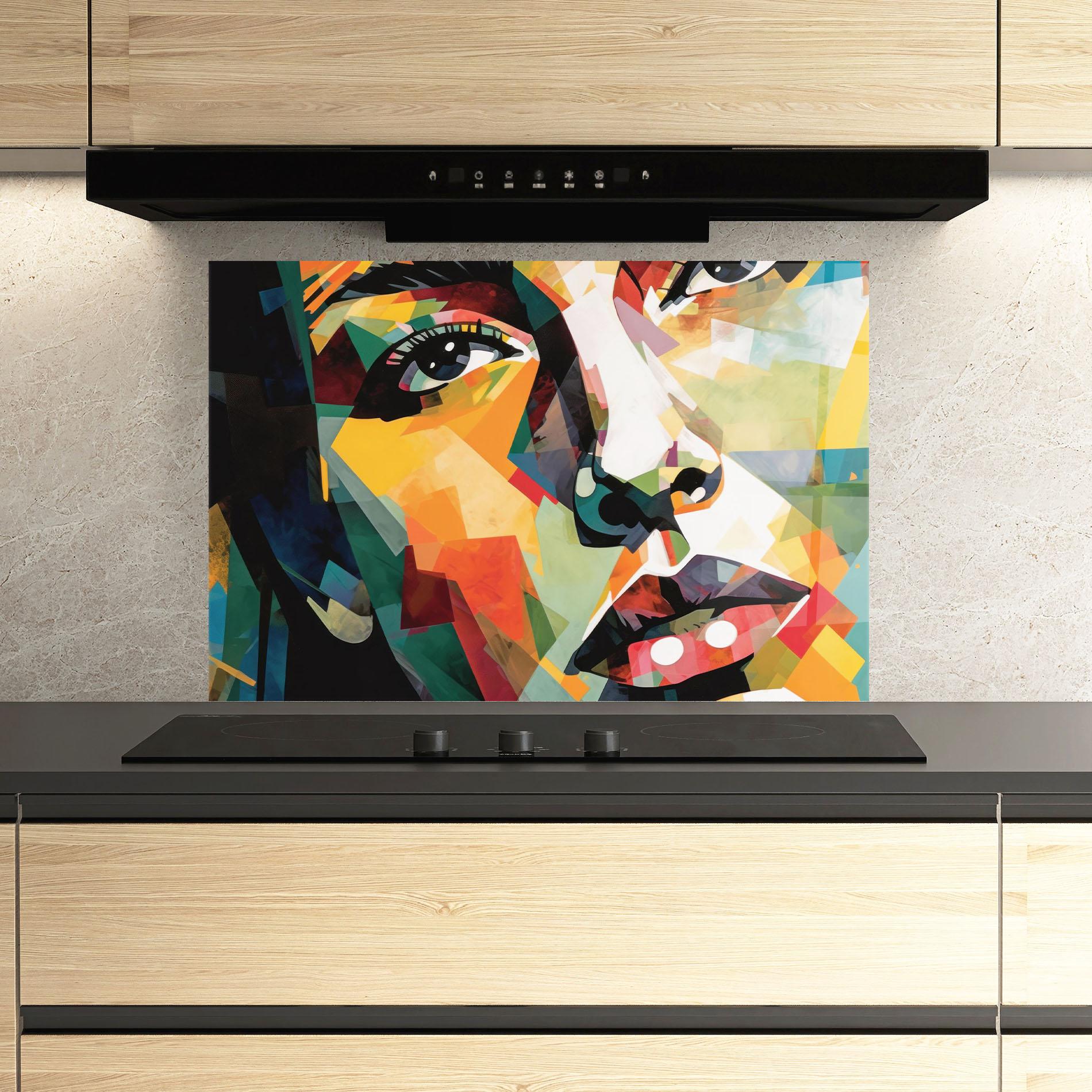 Panou Sticla Bucatarie Neoexpressionism mockup 3