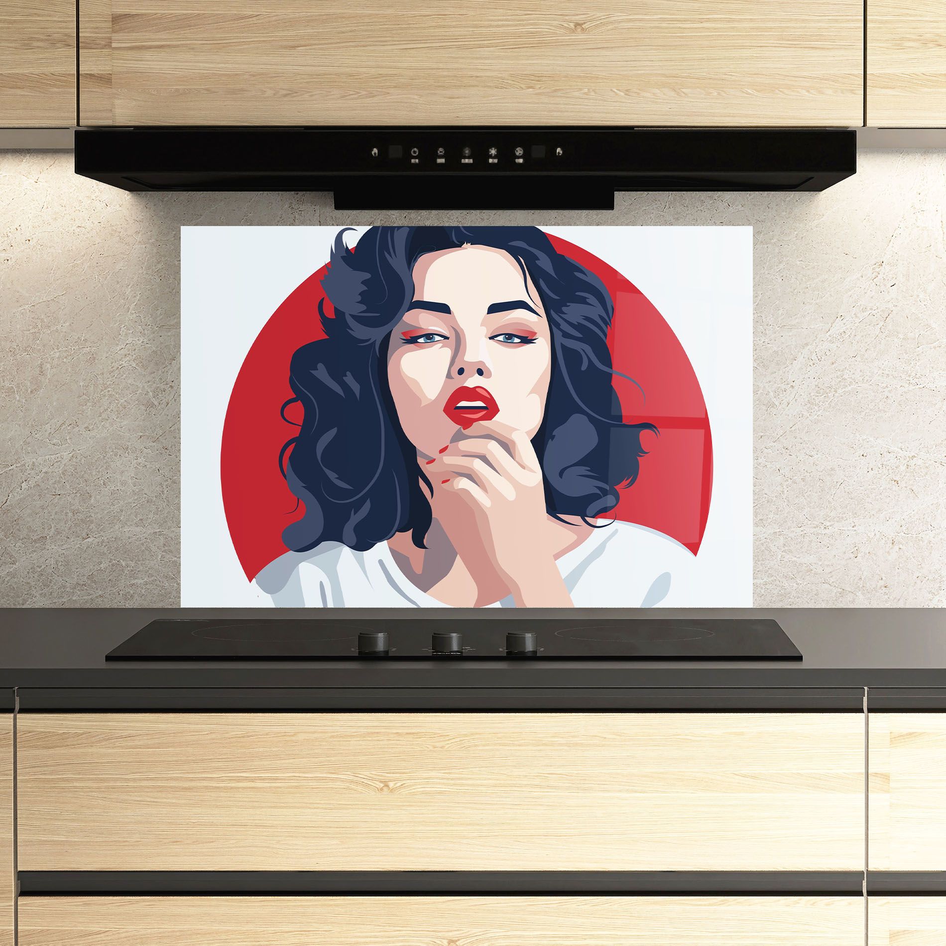 Red Lips Portrait mockup 3