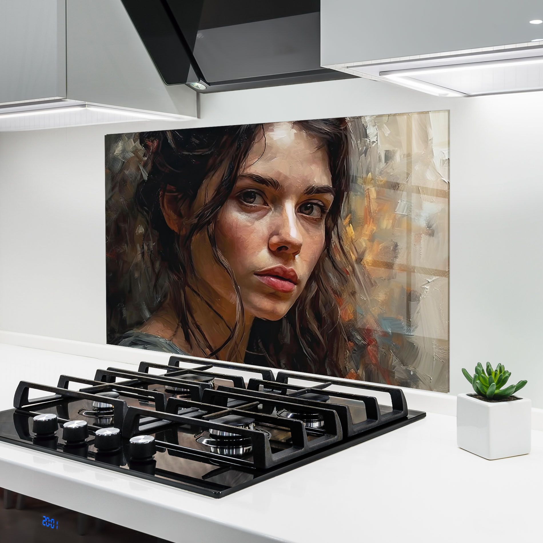 Closeup Impasto Portrait mockup 6