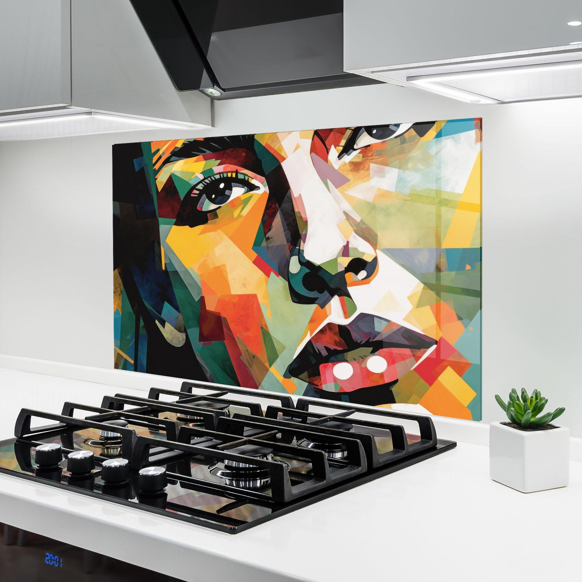 Panou Sticla Bucatarie Neoexpressionism mockup 6