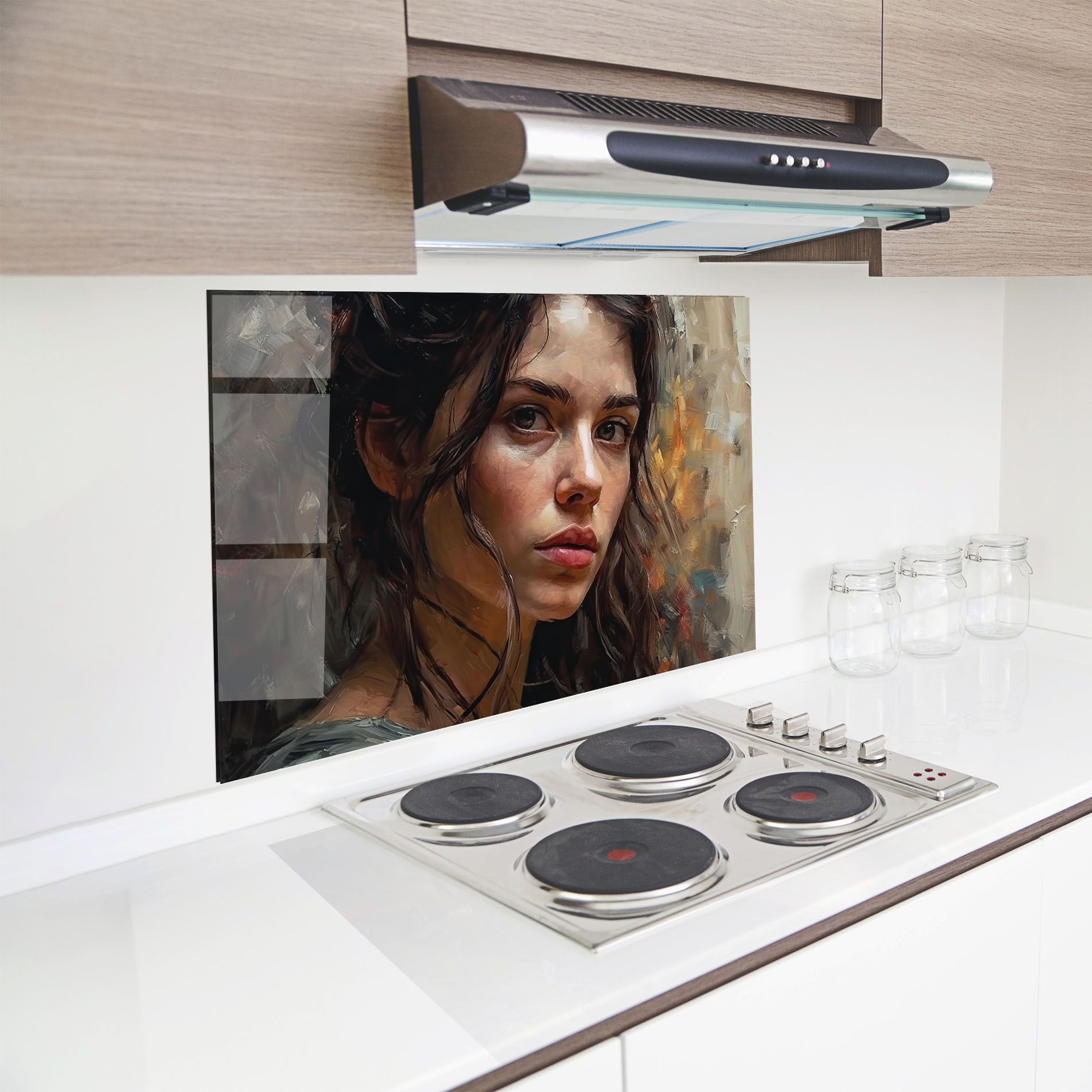 Closeup Impasto Portrait mockup 8