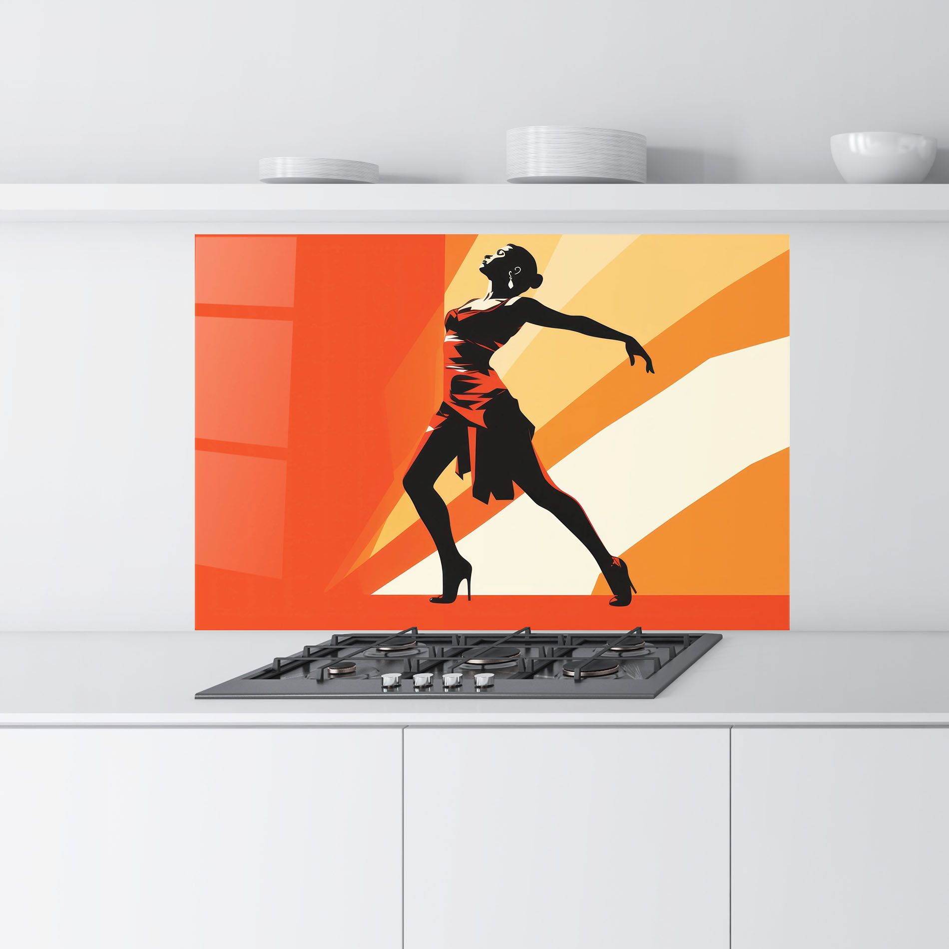 Red Dress Shilouette mockup 9