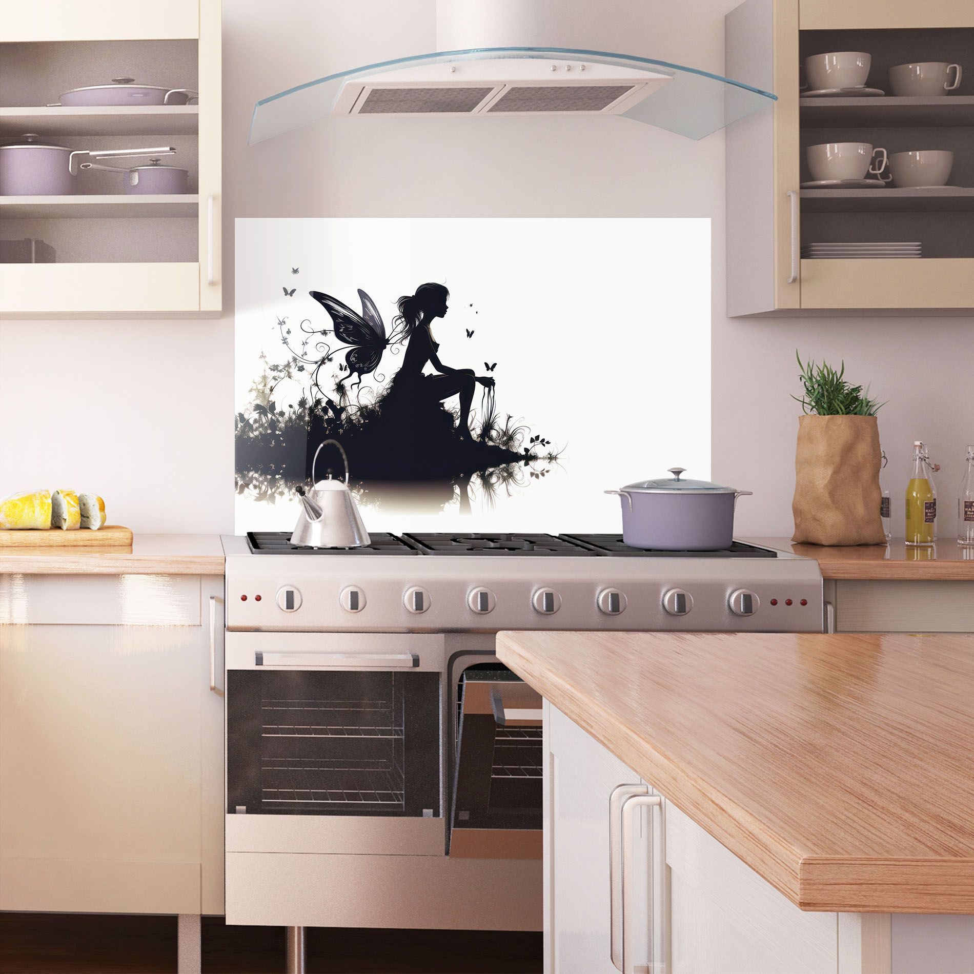 Butterfly Woman Shilouette mockup 1