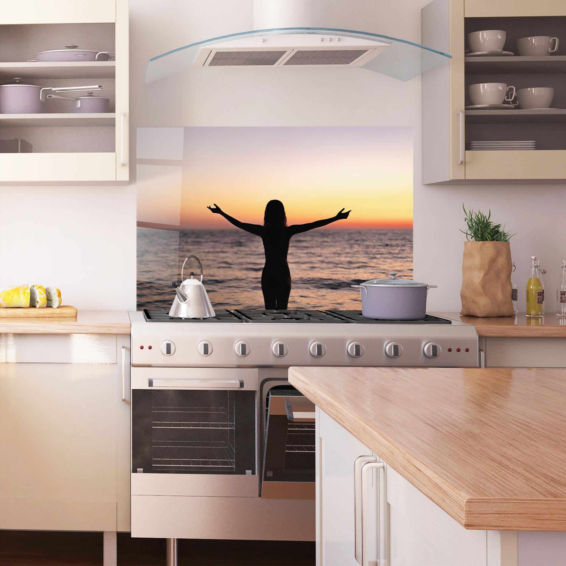 Panou Sticla Bucatarie Feeling Freedom mockup 1