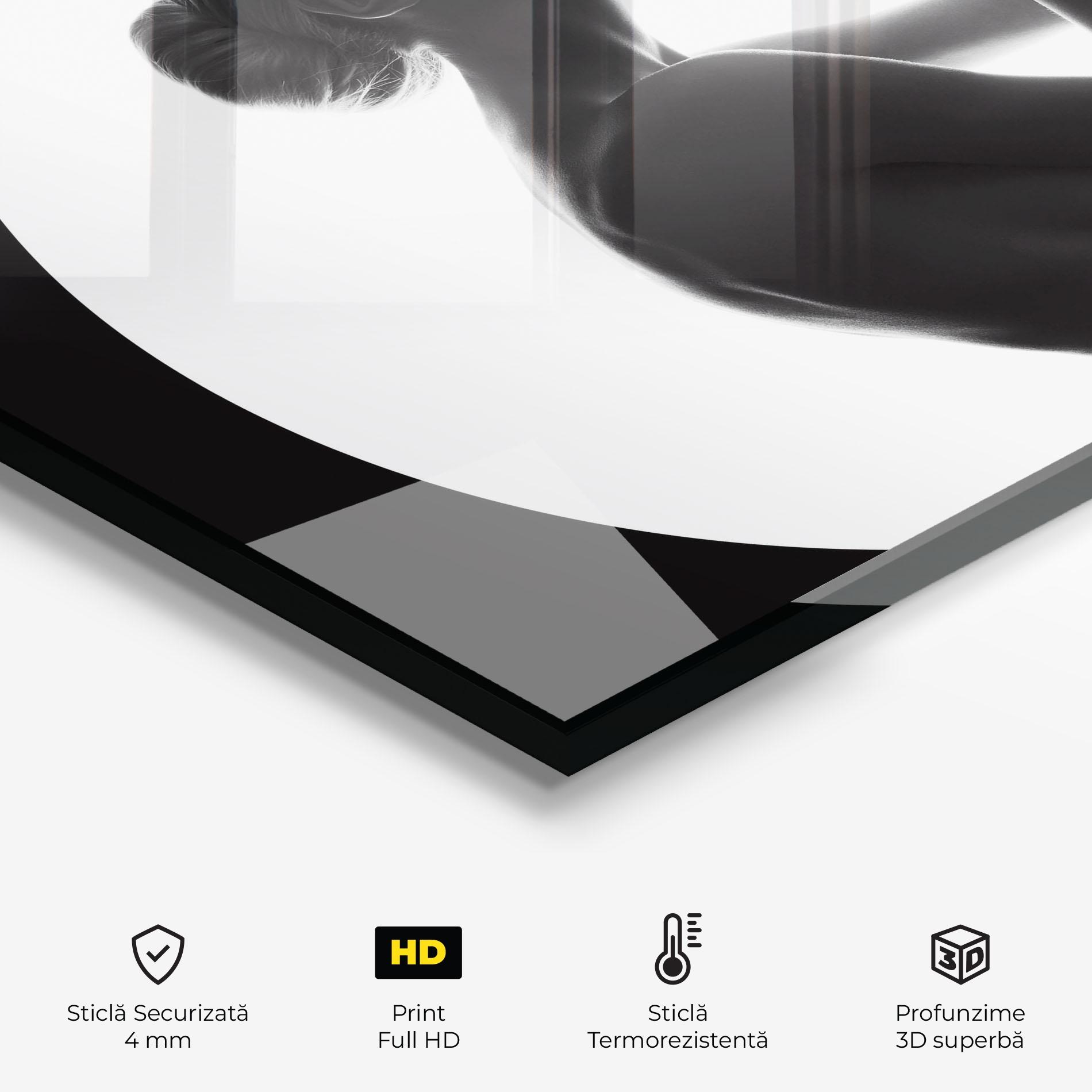 Panou Sticla Bucatarie Circle Woman Body mockup 2