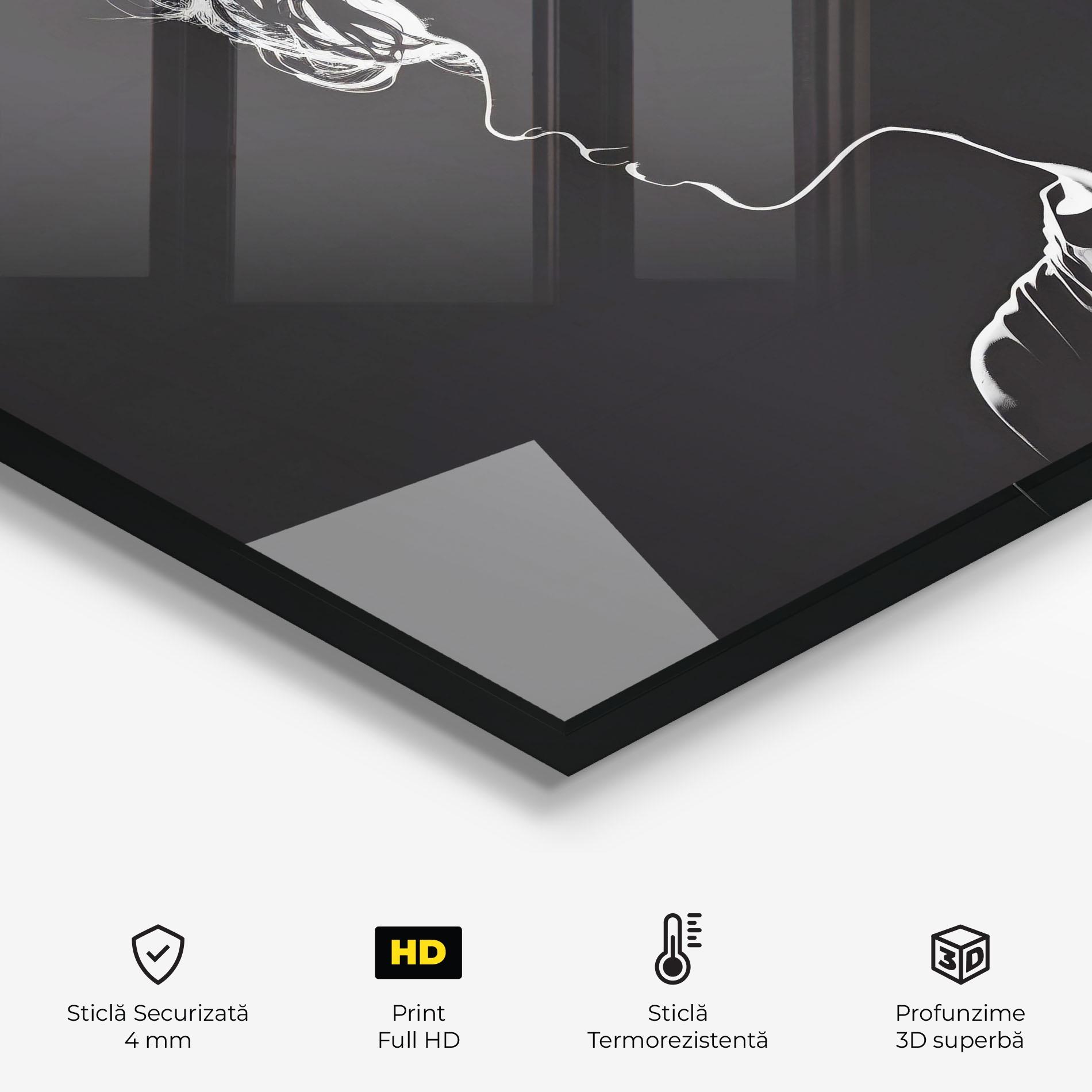 Panou Sticla Bucatarie Digital Silhouette mockup 2