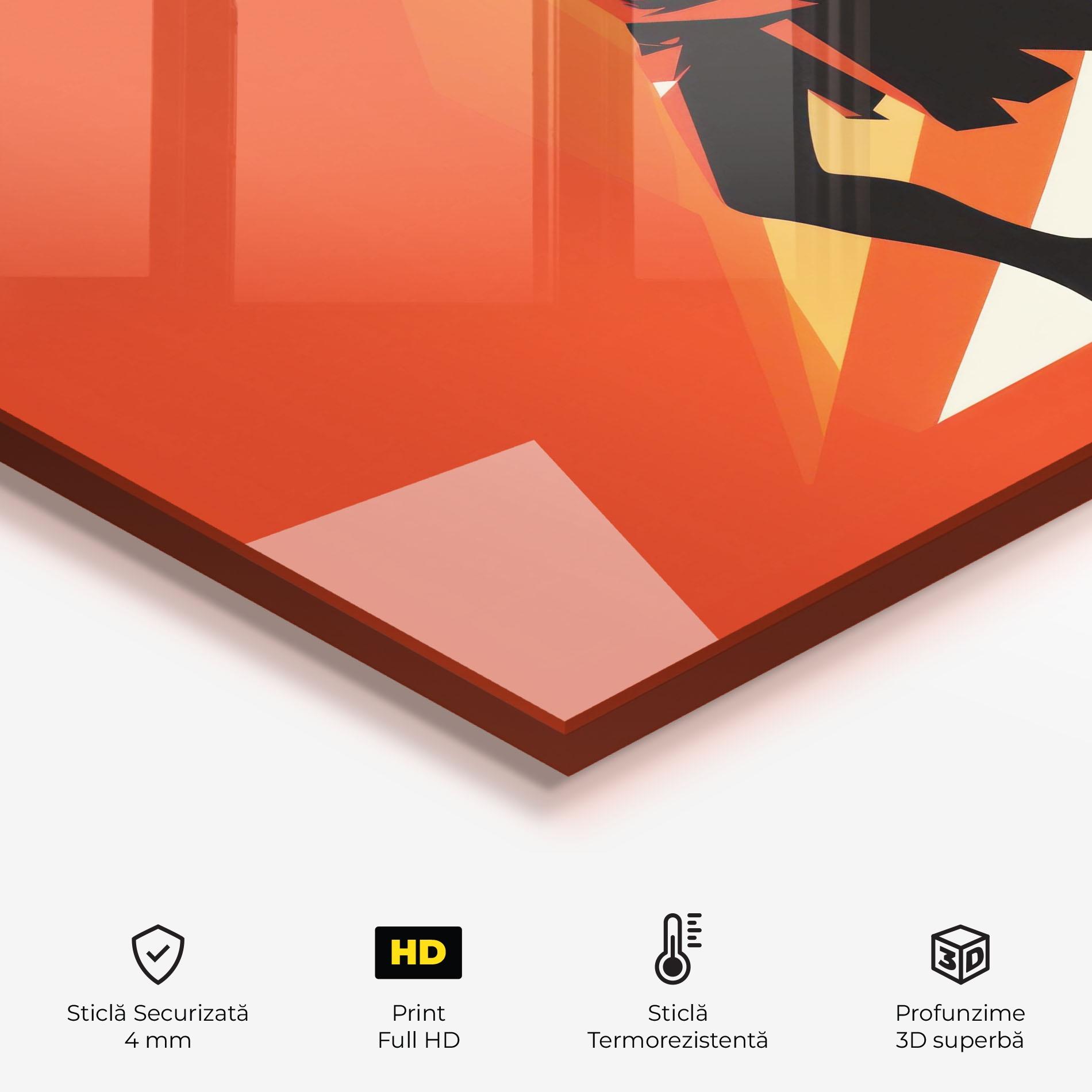 Panou Sticla Bucatarie Red Dress Shilouette mockup 2