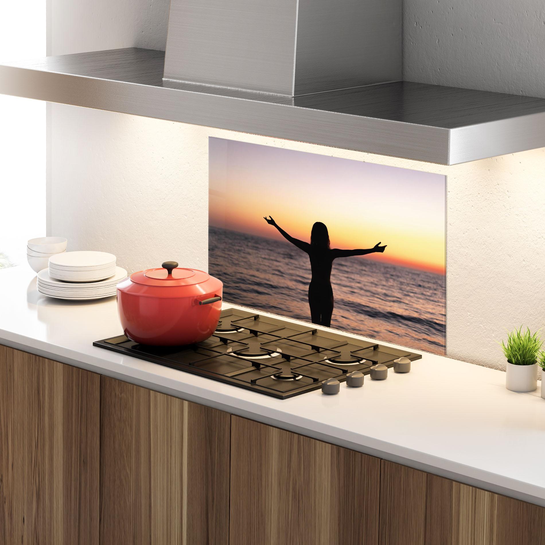 Panou Sticla Bucatarie Feeling Freedom mockup 4