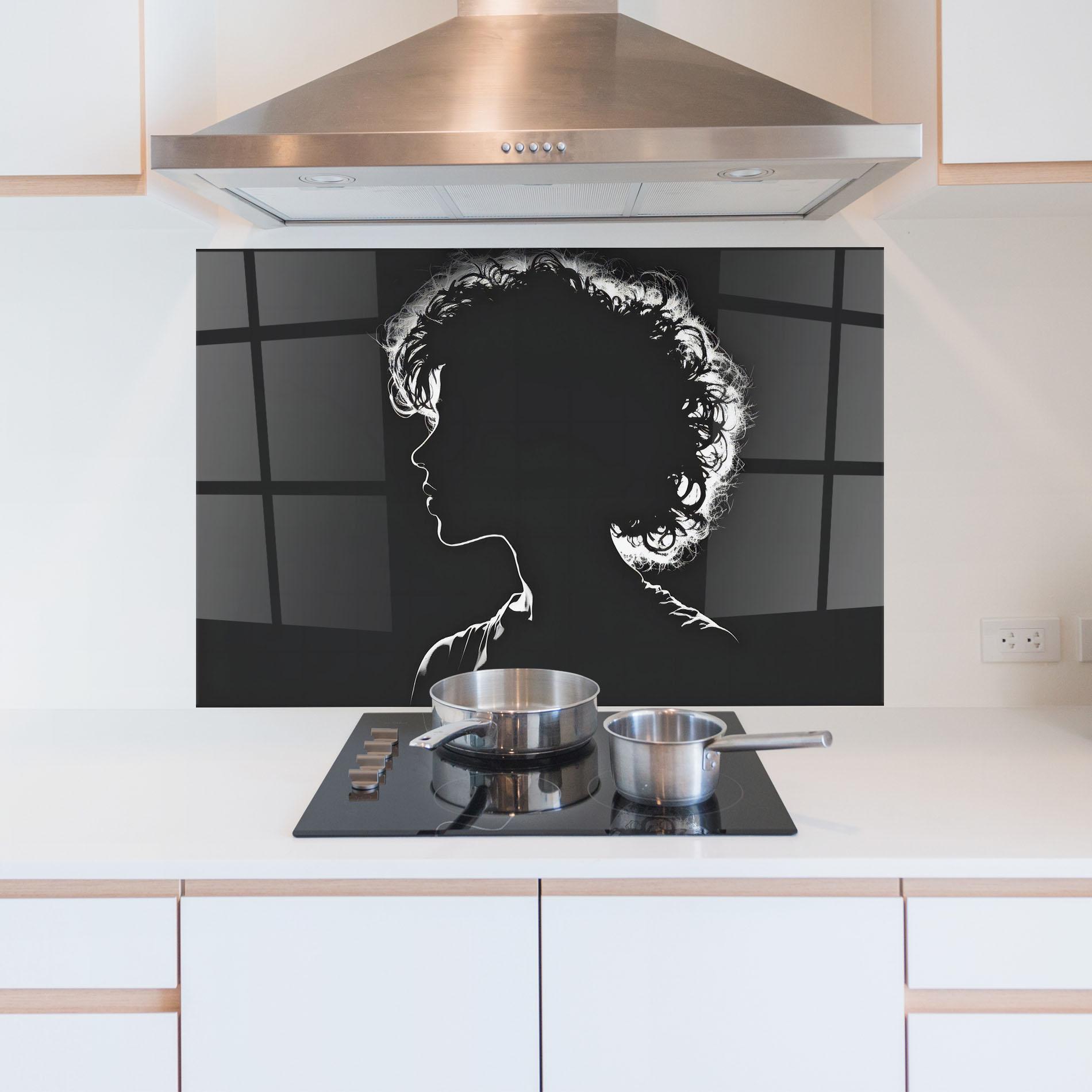 Panou Sticla Bucatarie Digital Silhouette mockup 5