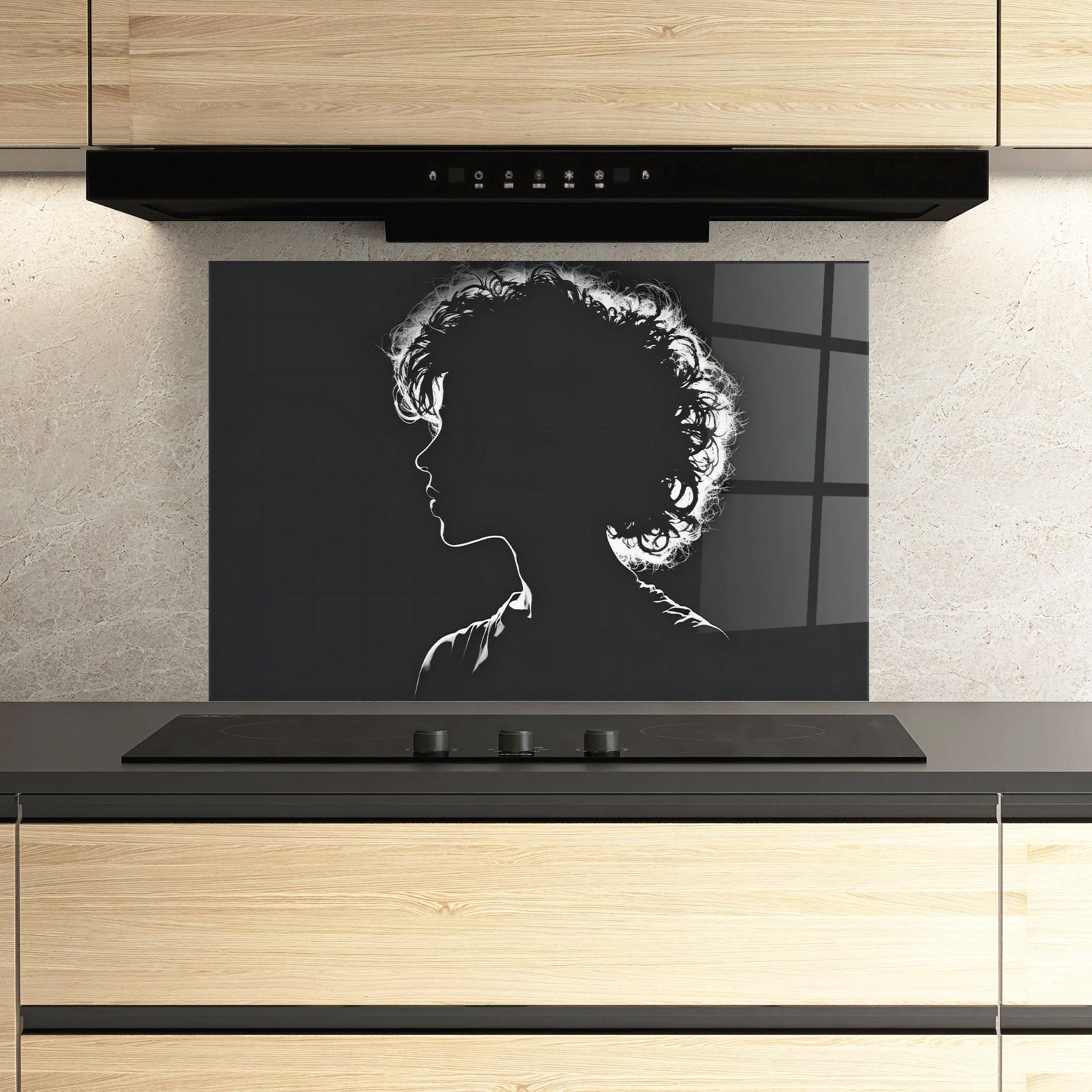 Panou Sticla Bucatarie Digital Silhouette mockup 3