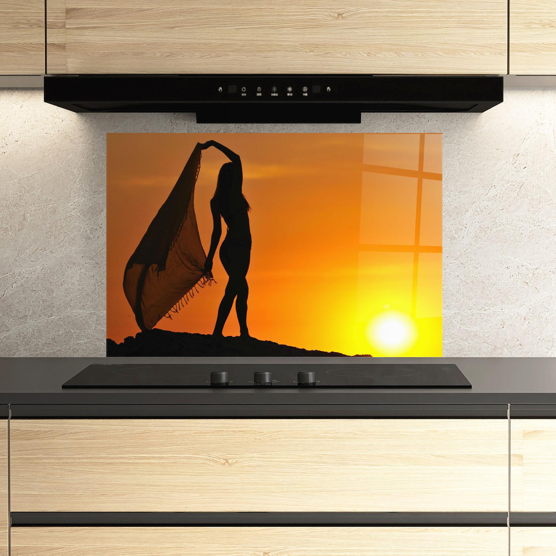 Panou Sticla Bucatarie Pareo Raised Sunset mockup 3