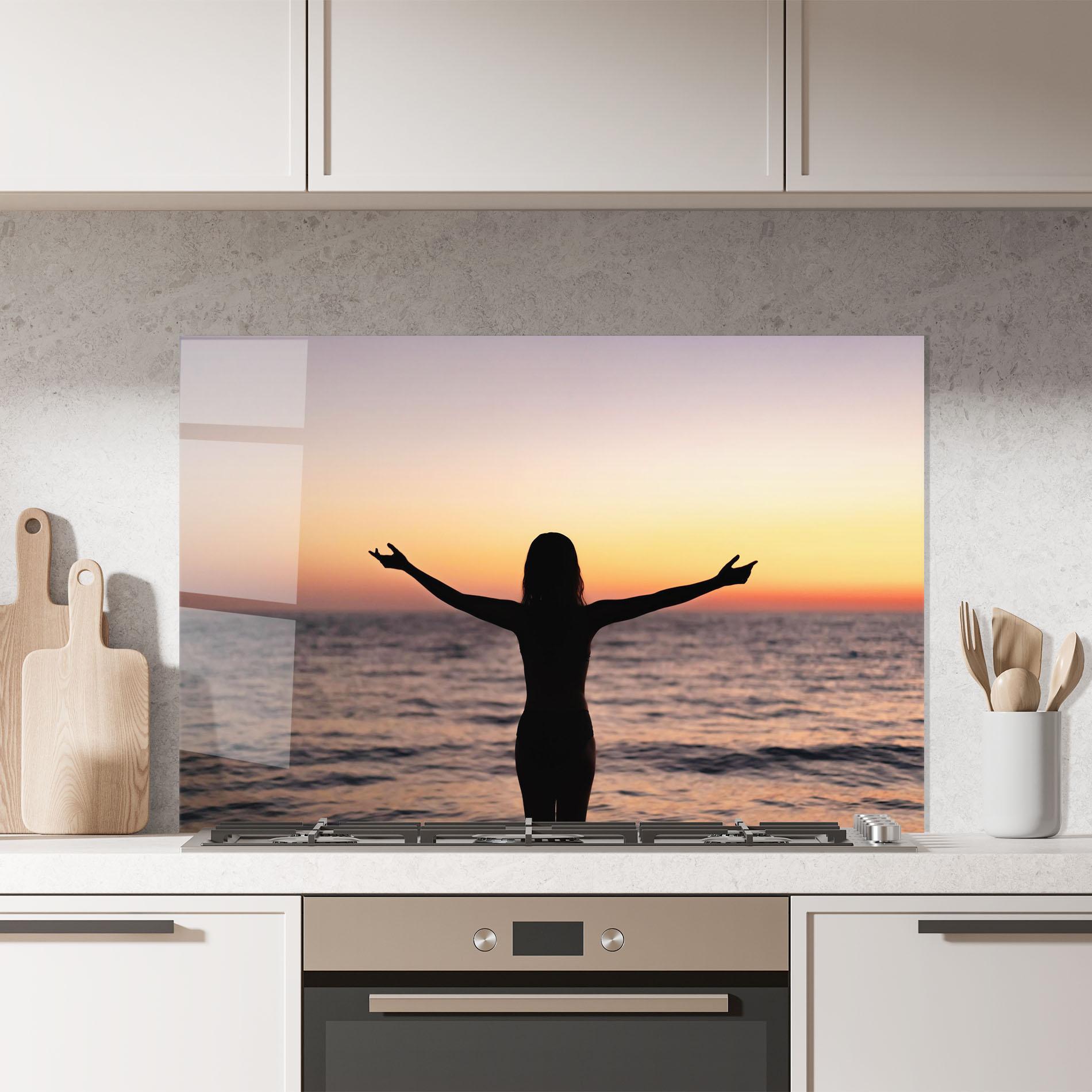 Panou Sticla Bucatarie Feeling Freedom mockup 7
