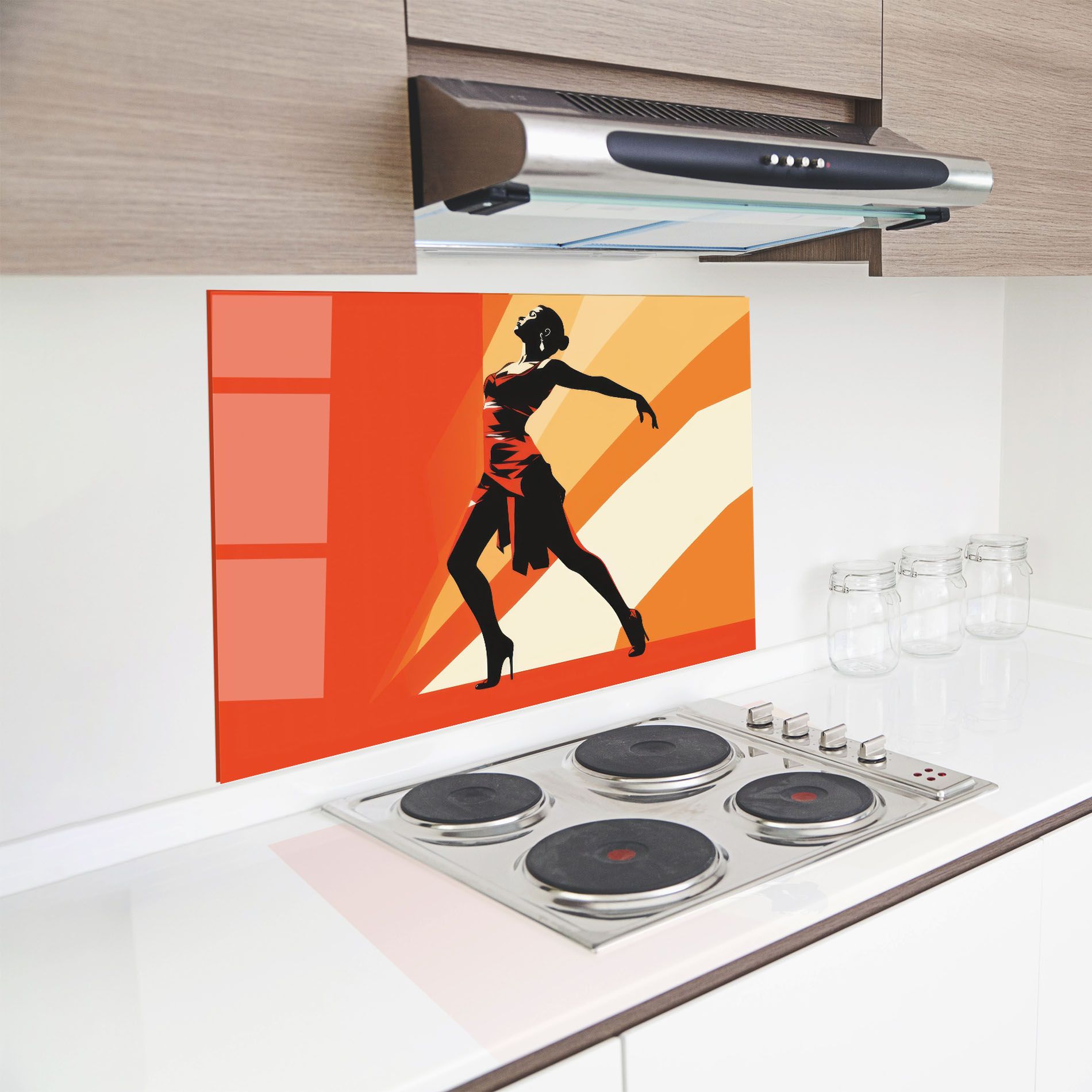 Red Dress Shilouette mockup 8