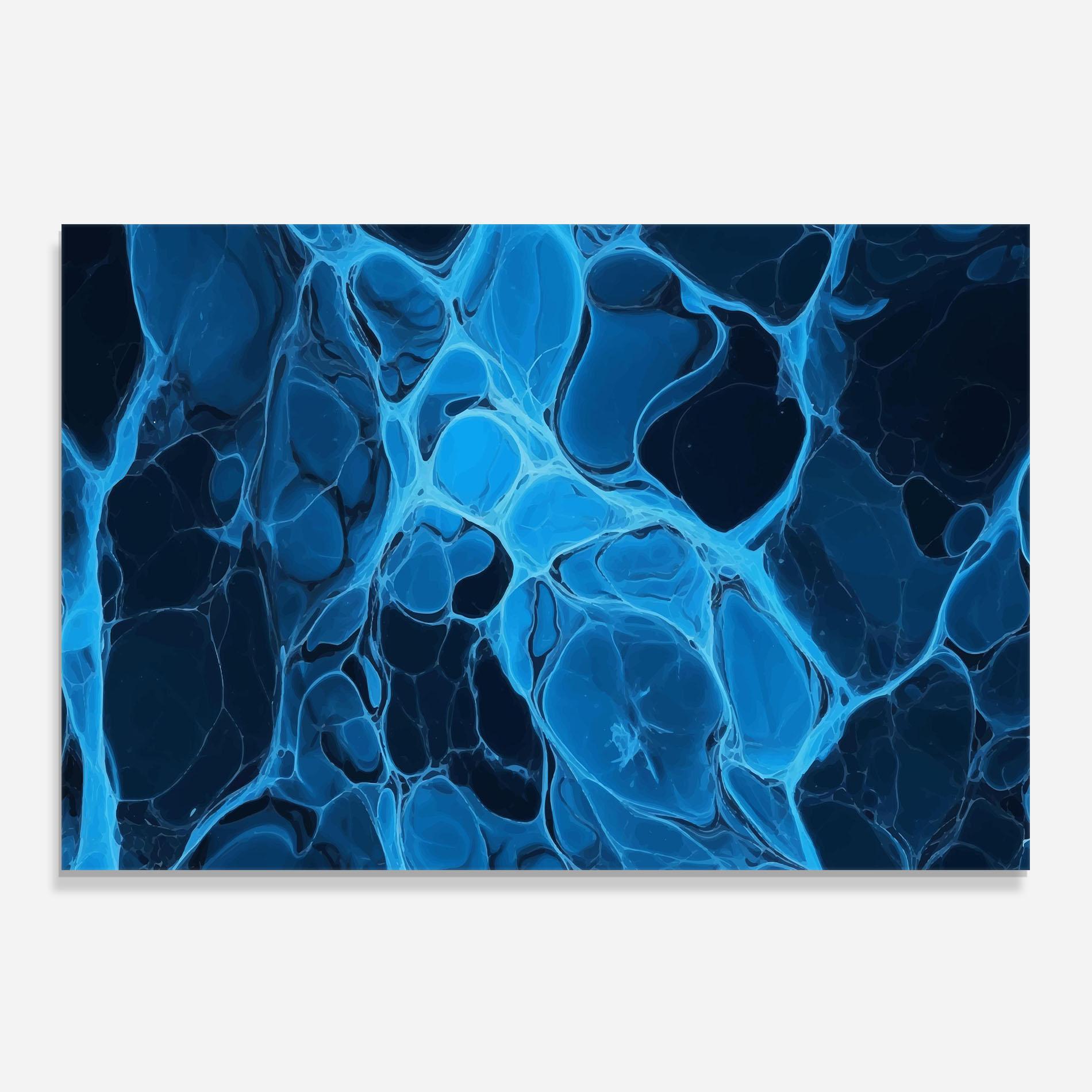 Panou Sticla Bucatarie Blue Shade Water mockup 0