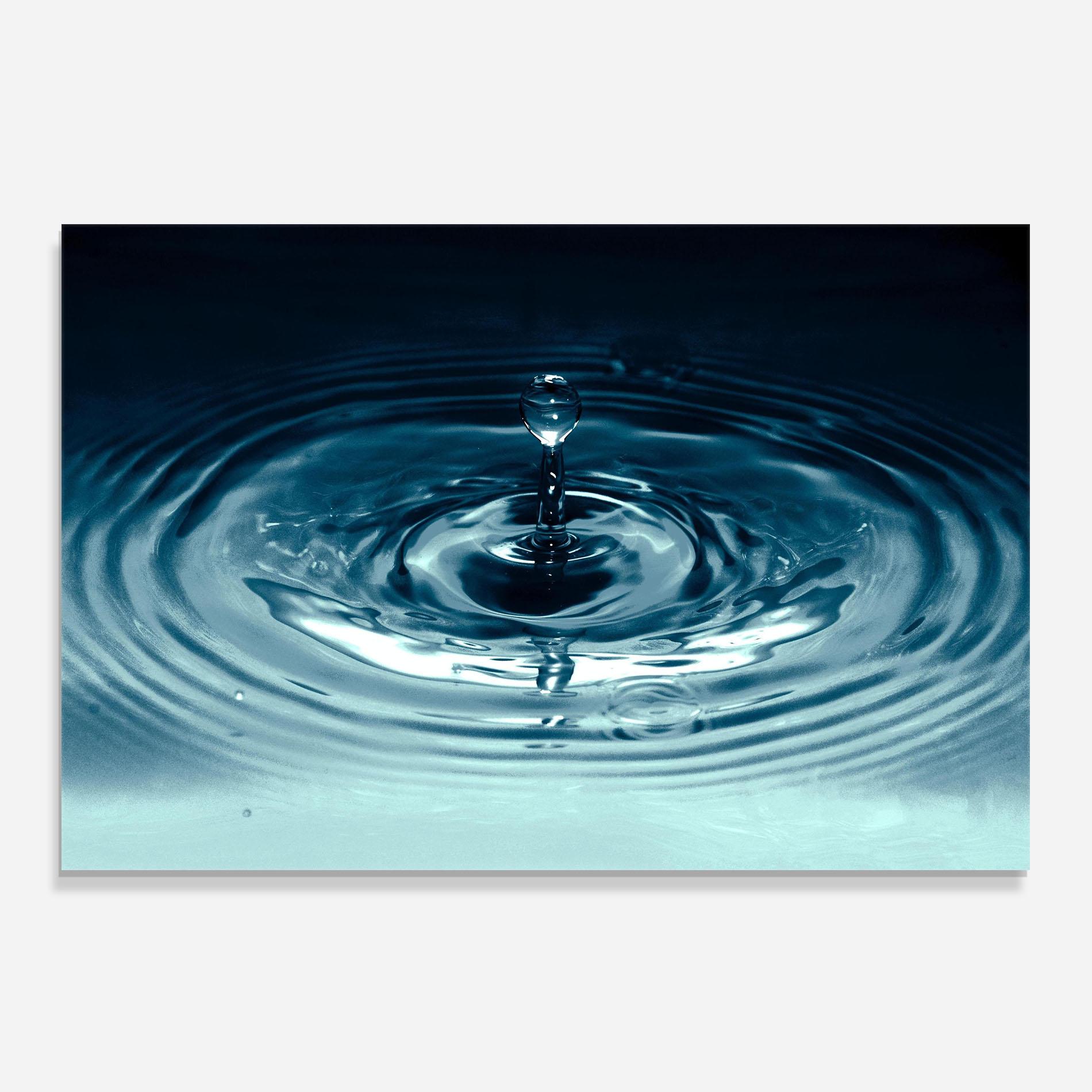 Panou Sticla Bucatarie Dark Blue Drop mockup 0