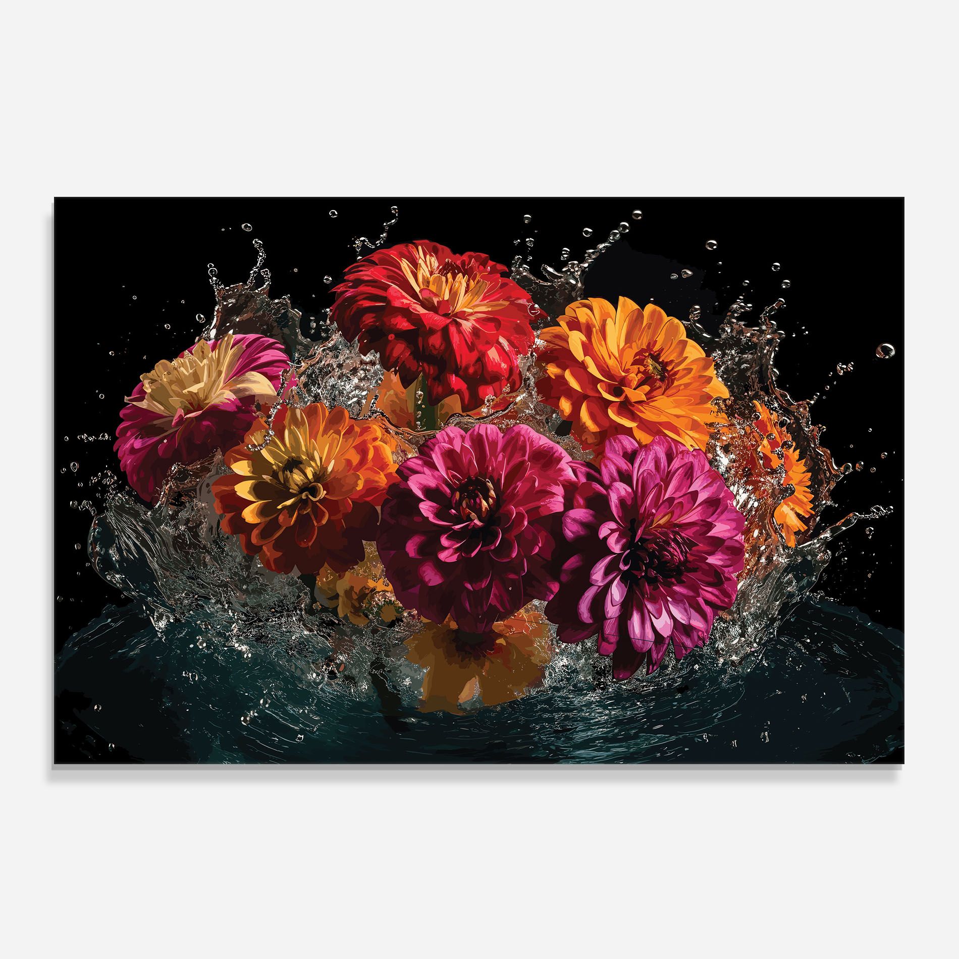 Flower Water Splash mockup 0