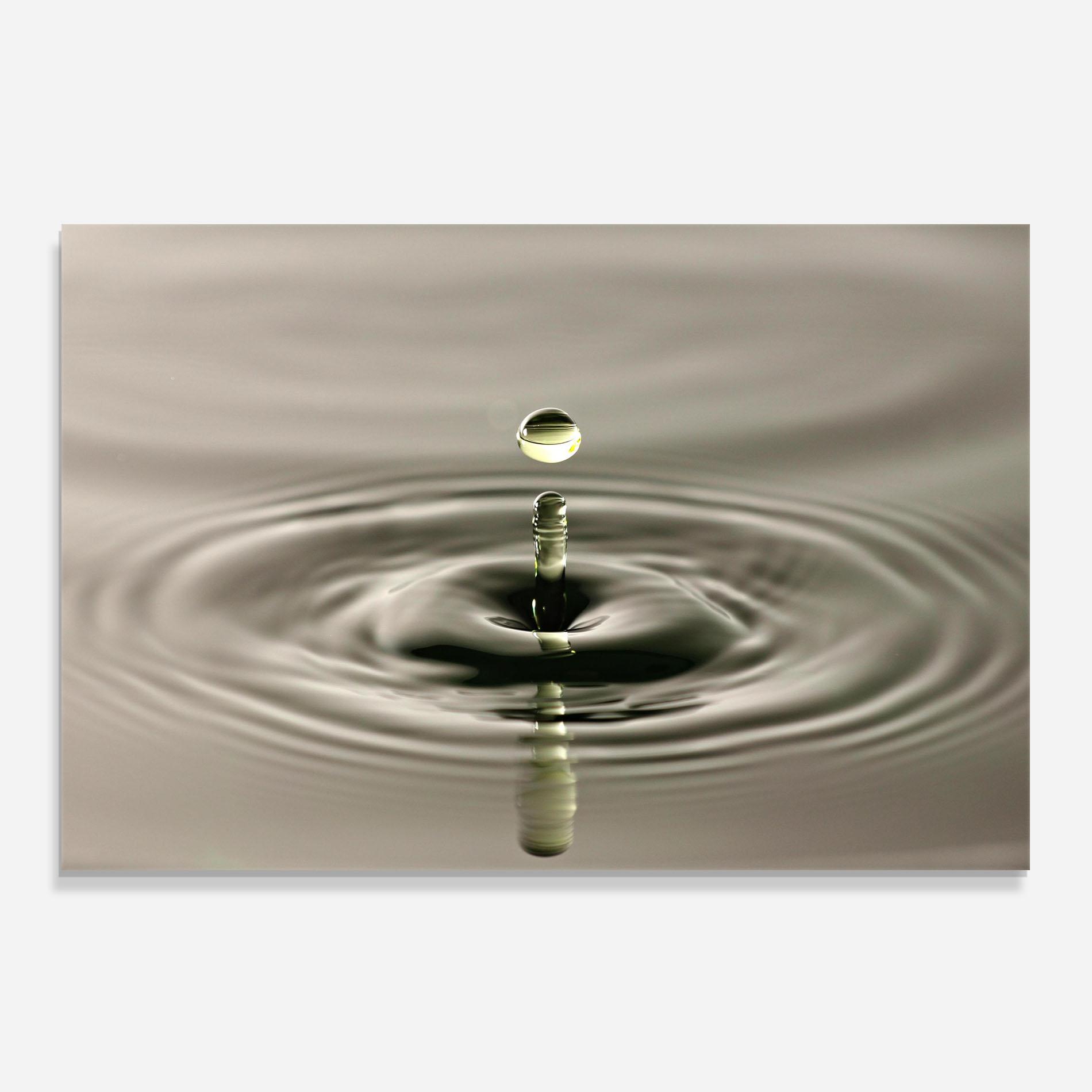 Panou Sticla Bucatarie Green Water Drop mockup 0