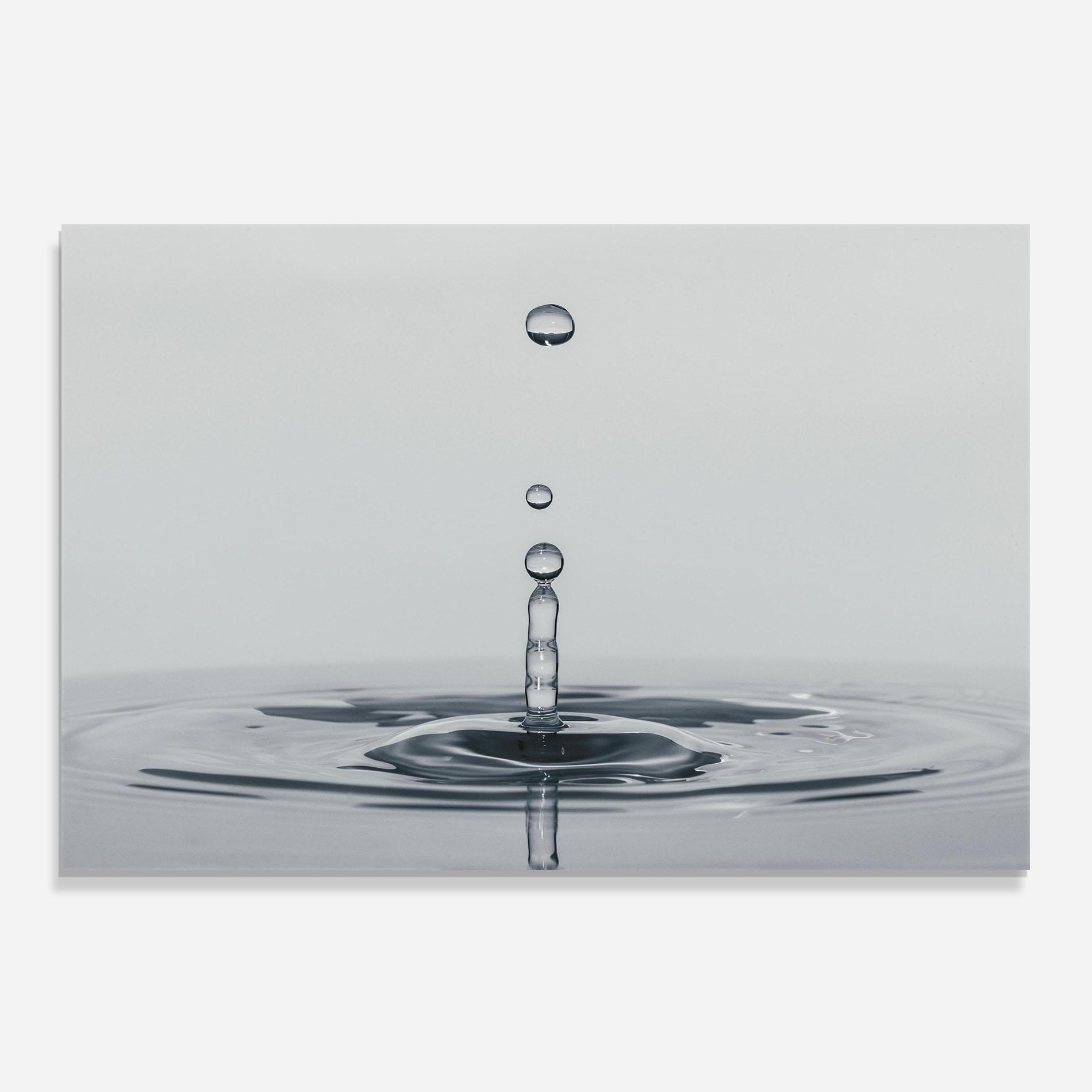 Panou Sticla Bucatarie Grey Water Drop mockup 0