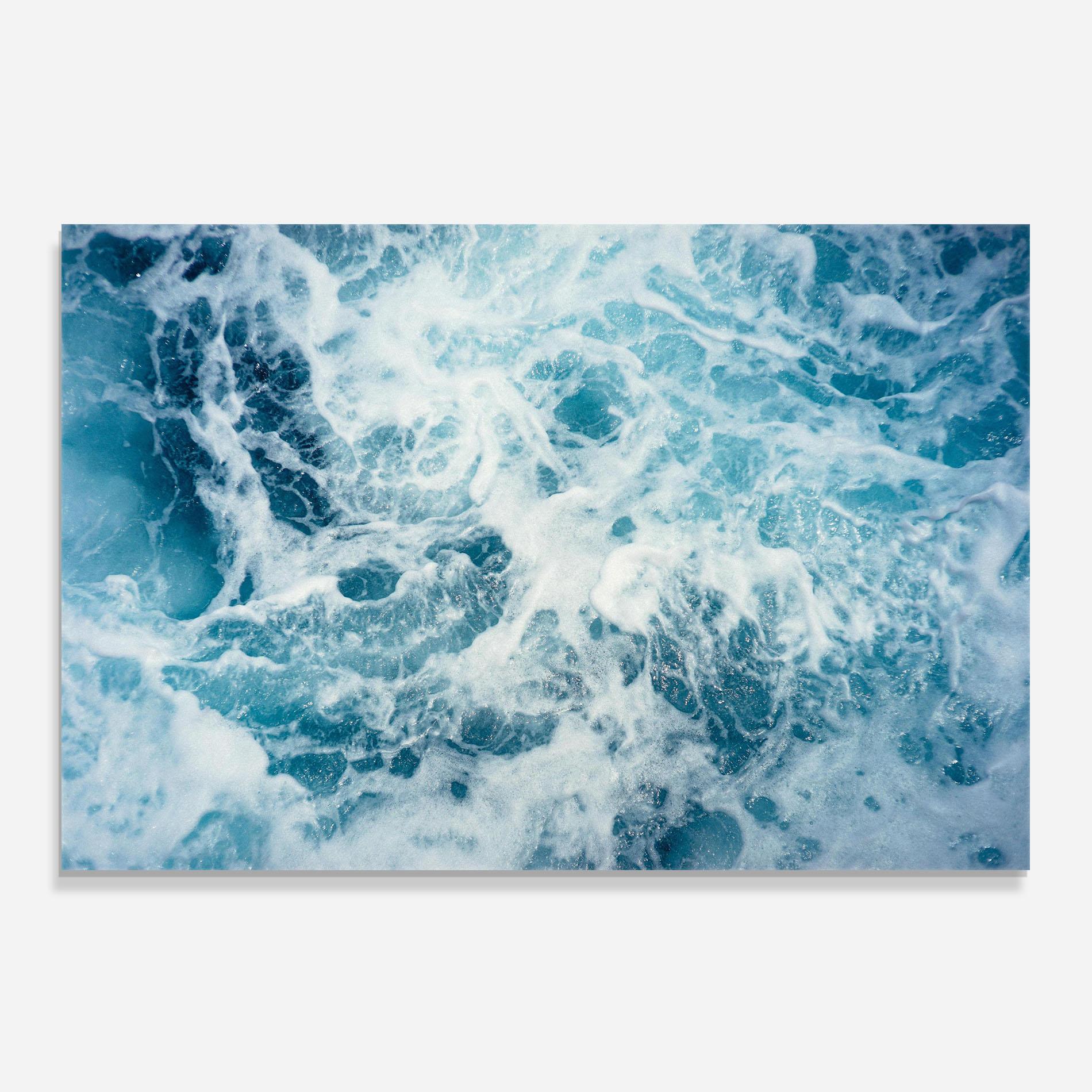 Panou Sticla Bucatarie White Water Wave mockup 0