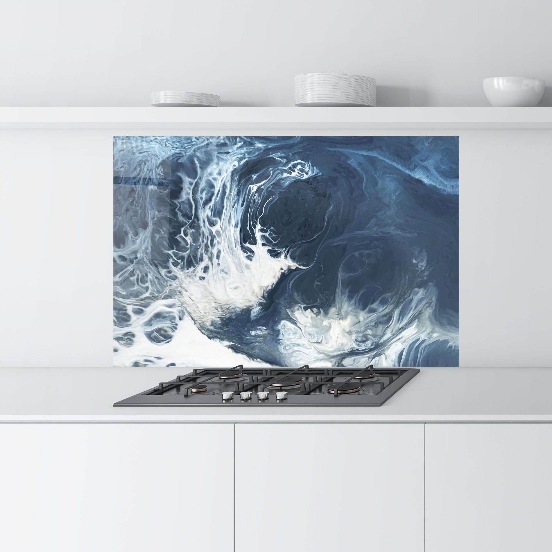 Blue White Waves mockup 9