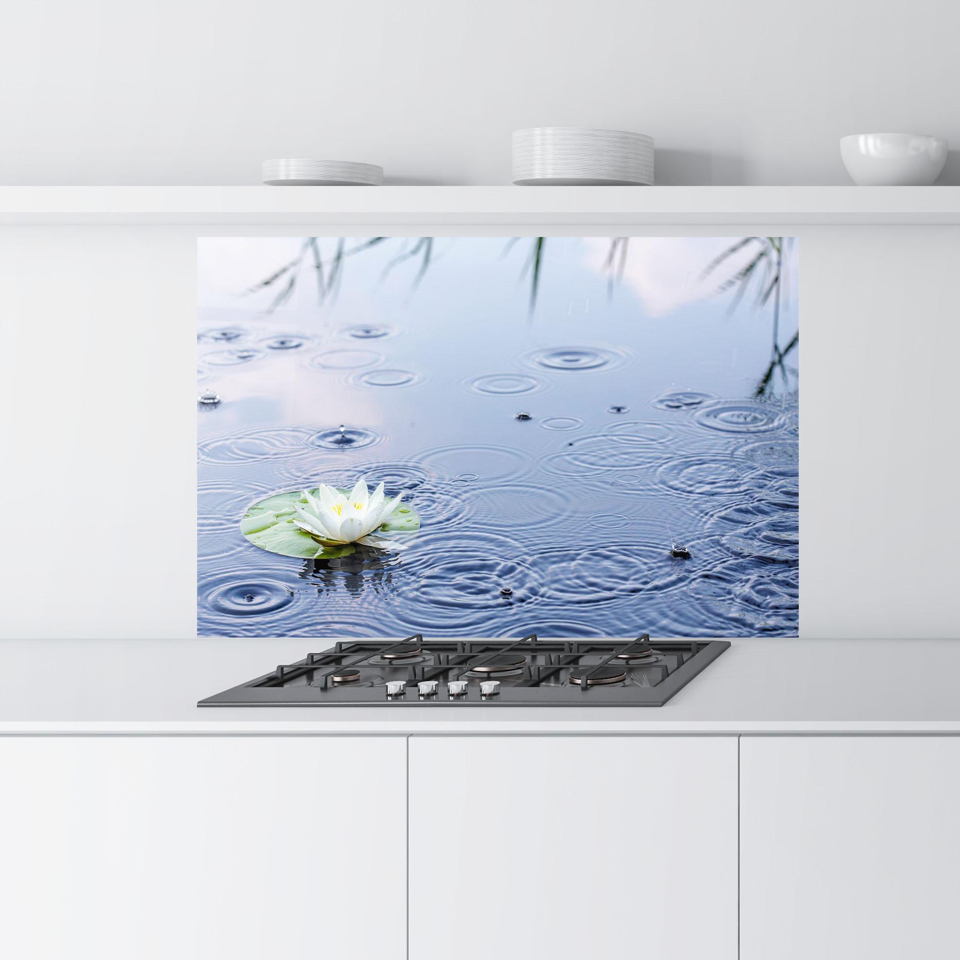 Panou Sticla Bucatarie Clear Lake Rain mockup 9