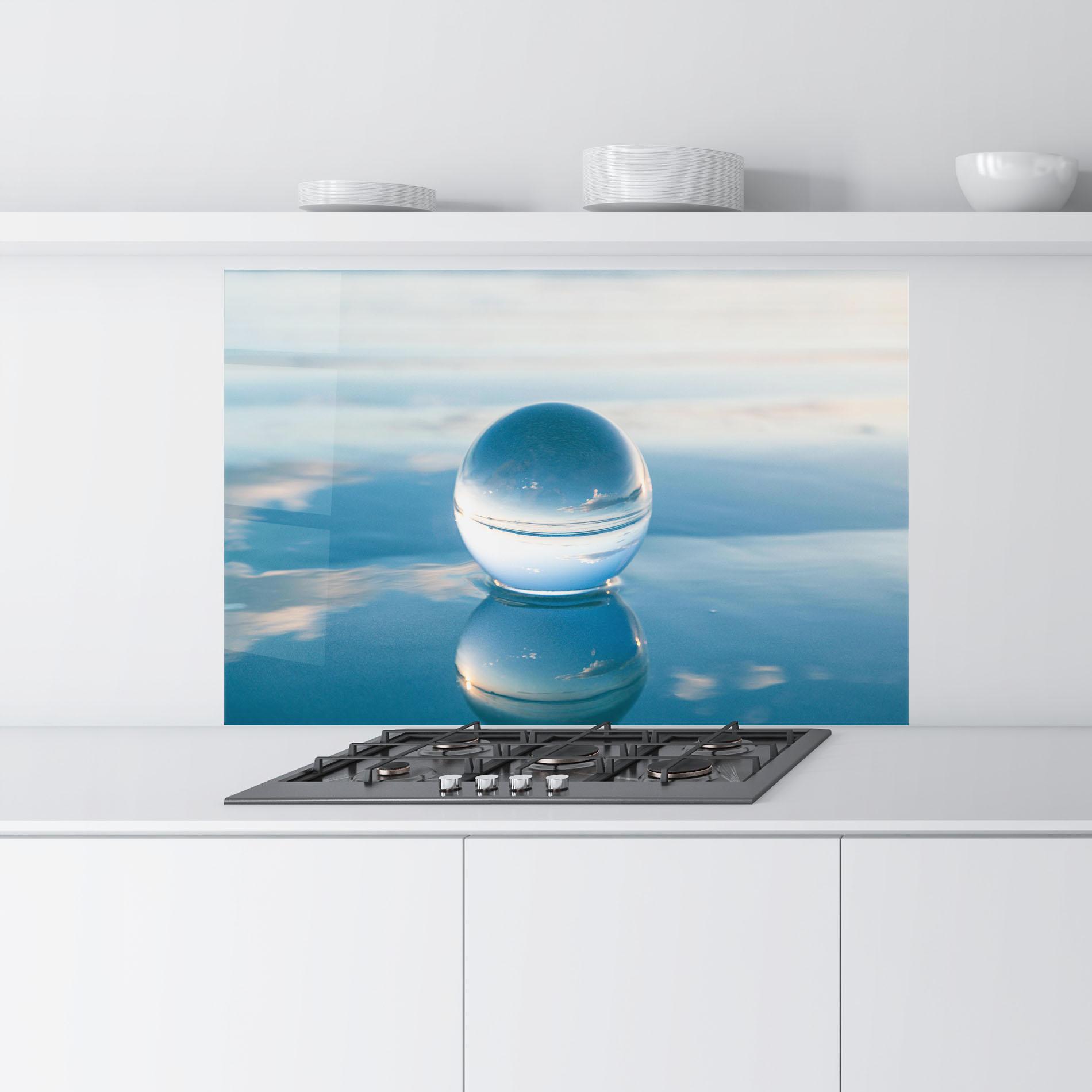 Panou Sticla Bucatarie Crystal Ball Reflecting mockup 9