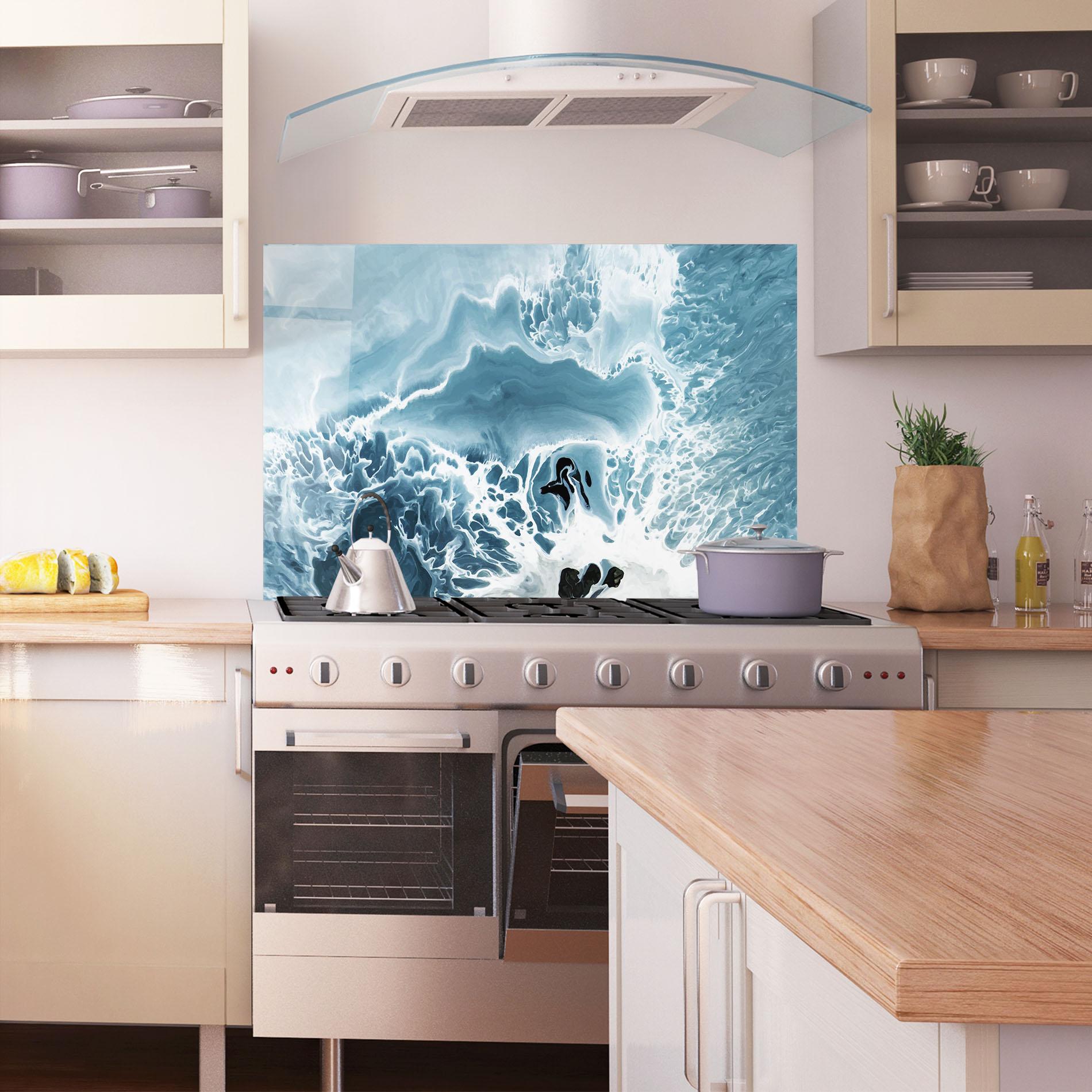 Panou Sticla Bucatarie Light Blue Ocean mockup 1