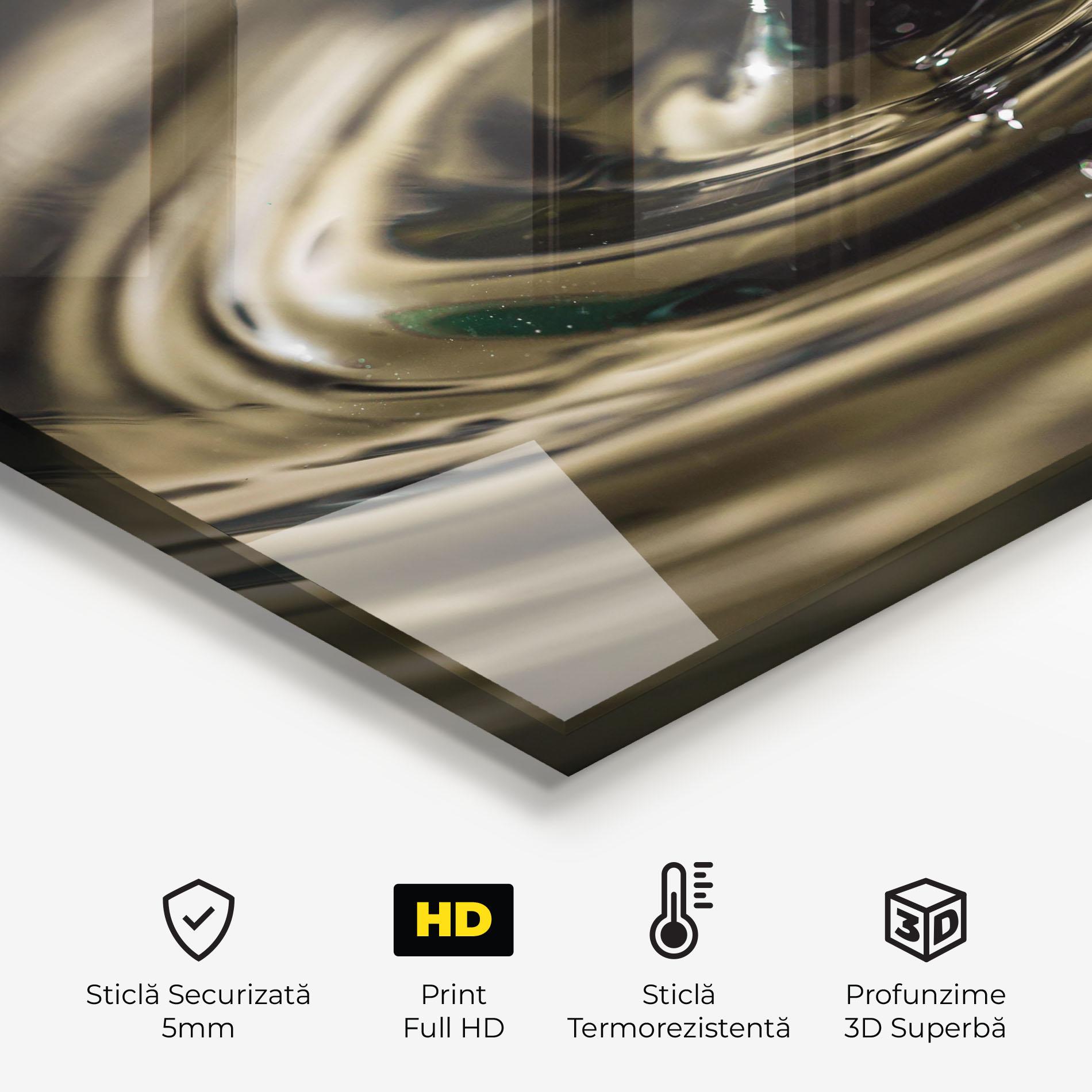 Panou Sticla Bucatarie Brown Water Drop mockup 2