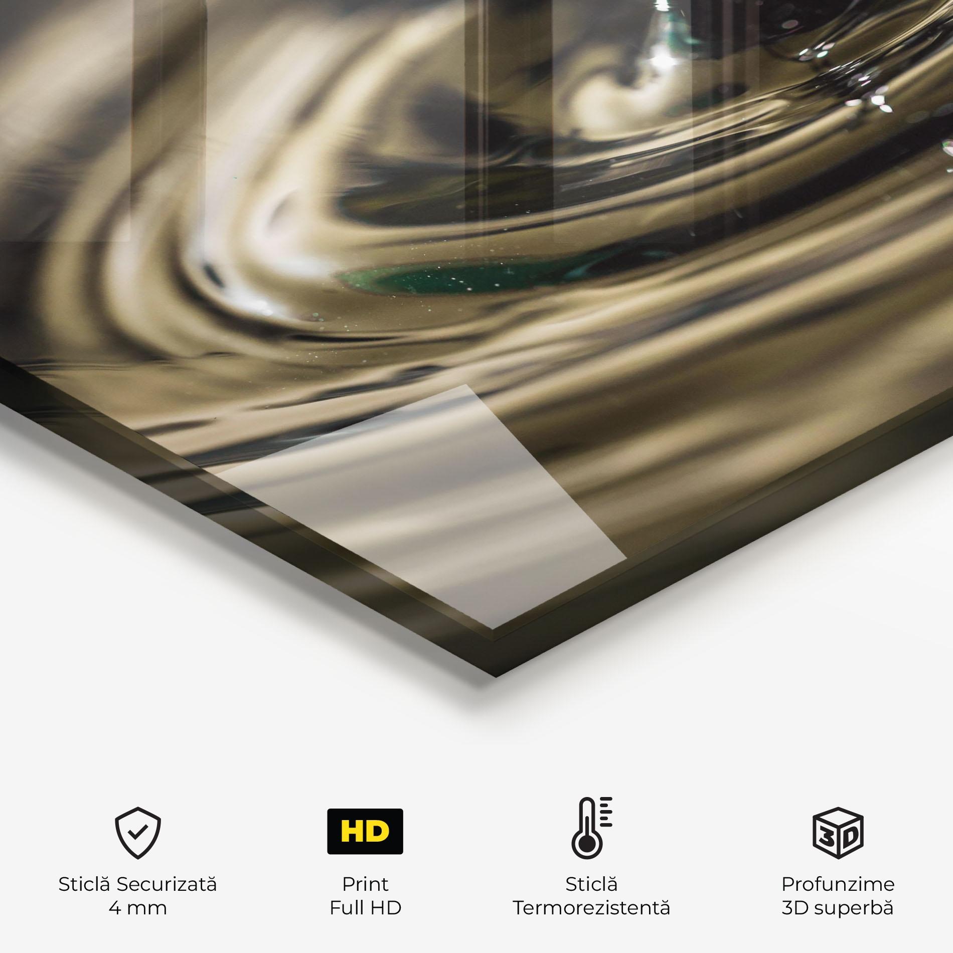 Panou Sticla Bucatarie Brown Water Drop mockup 2