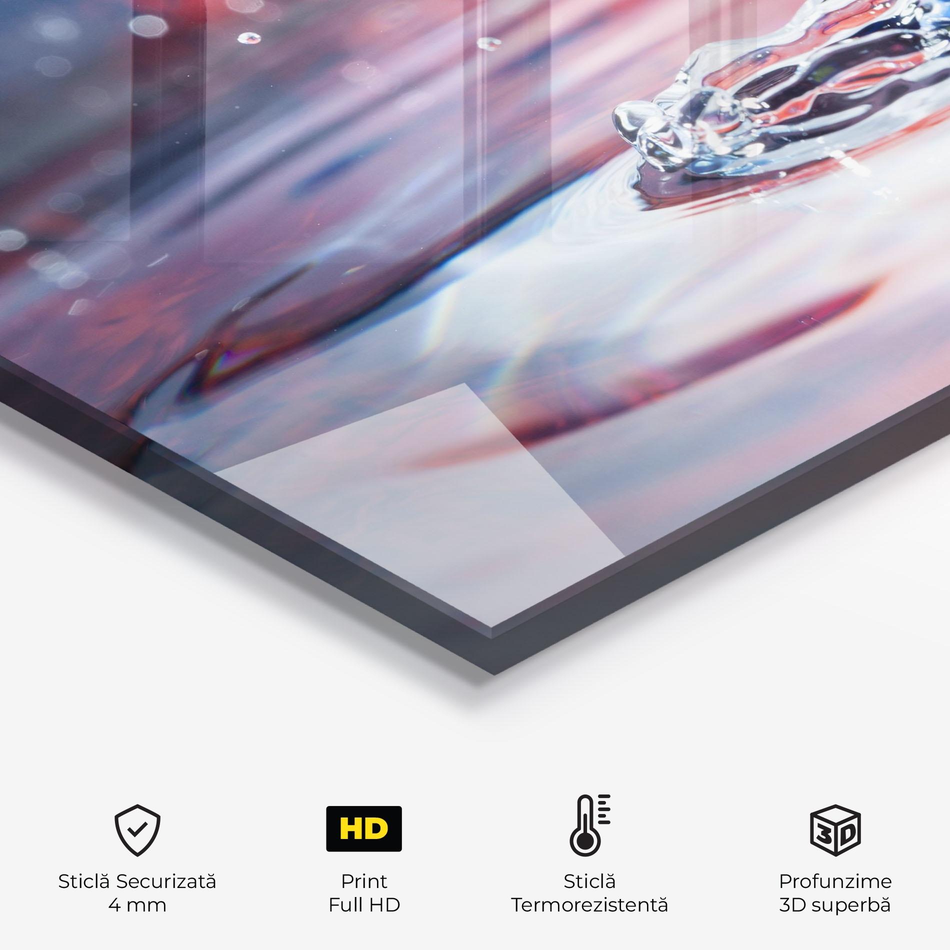 Panou Sticla Bucatarie Colorful Water Surface mockup 2