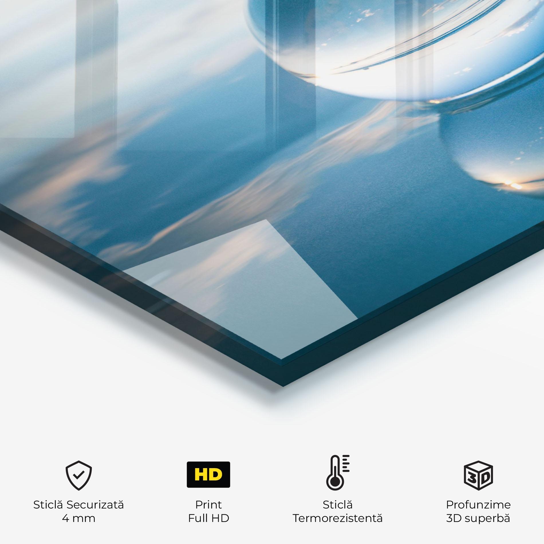 Panou Sticla Bucatarie Crystal Ball Reflecting mockup 2