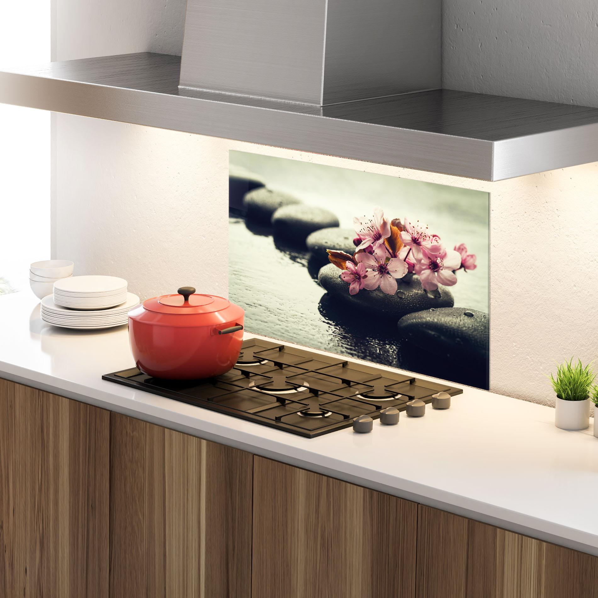 Panou Sticla Bucatarie Hot Spa Flowers mockup 4