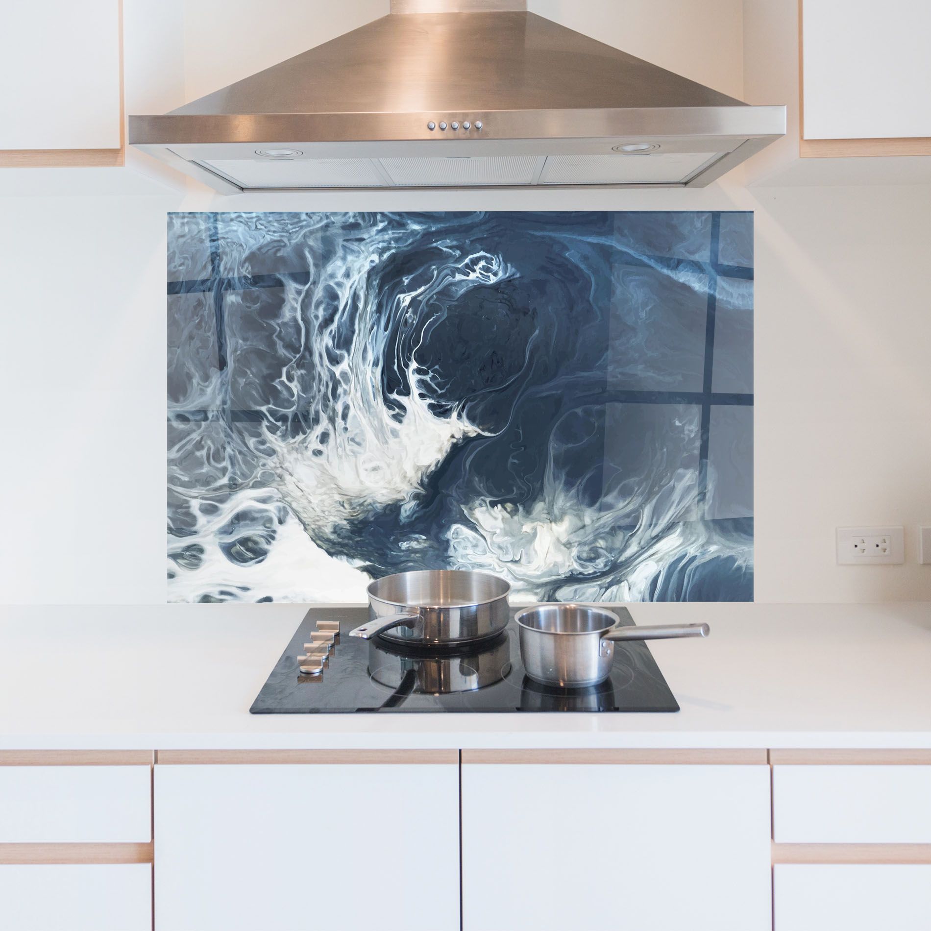Blue White Waves mockup 5
