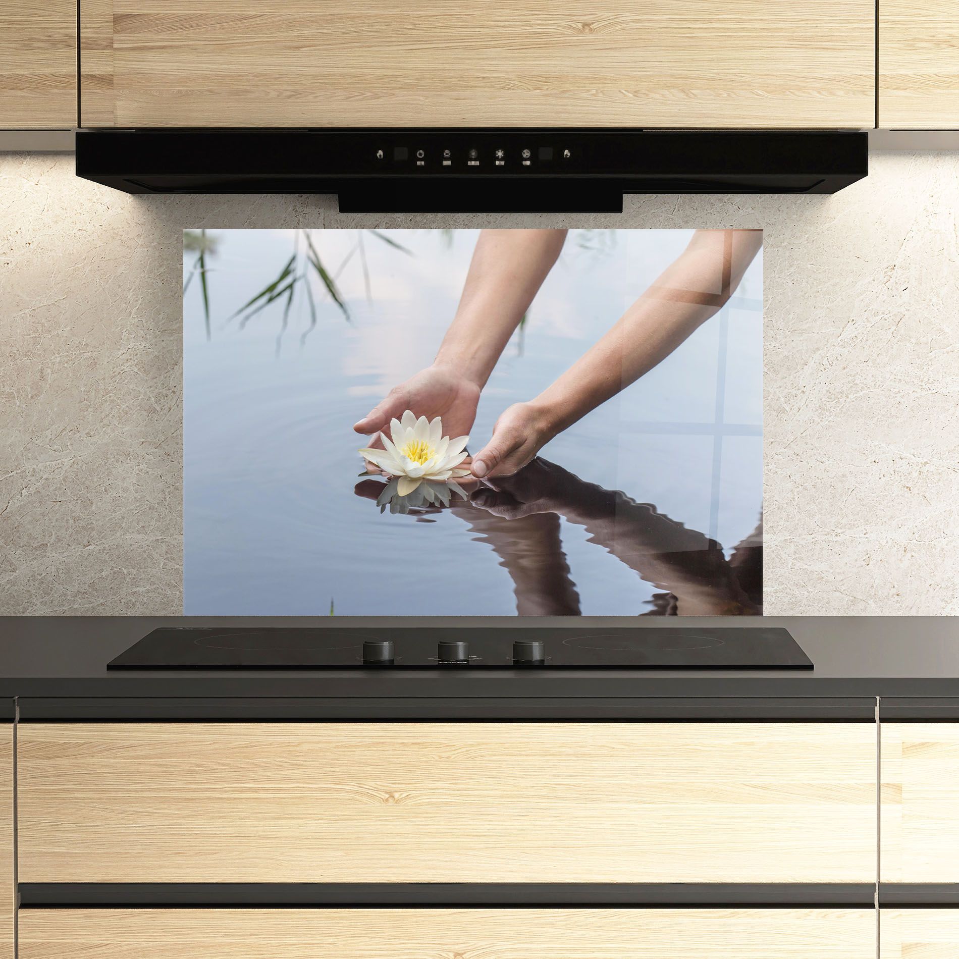Holding Lake Flower mockup 3