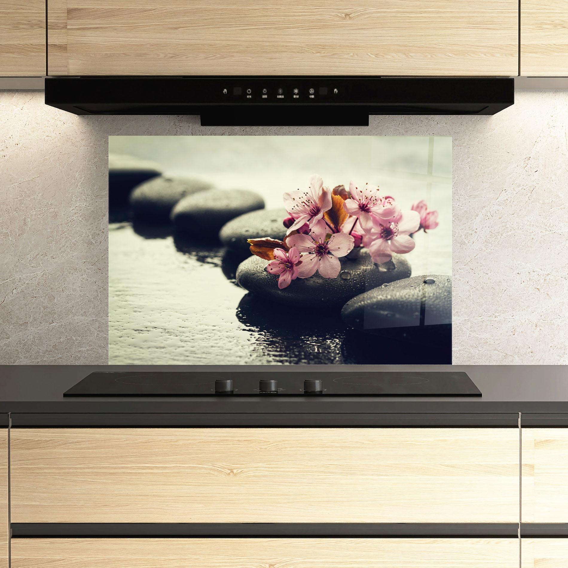 Panou Sticla Bucatarie Hot Spa Flowers mockup 3