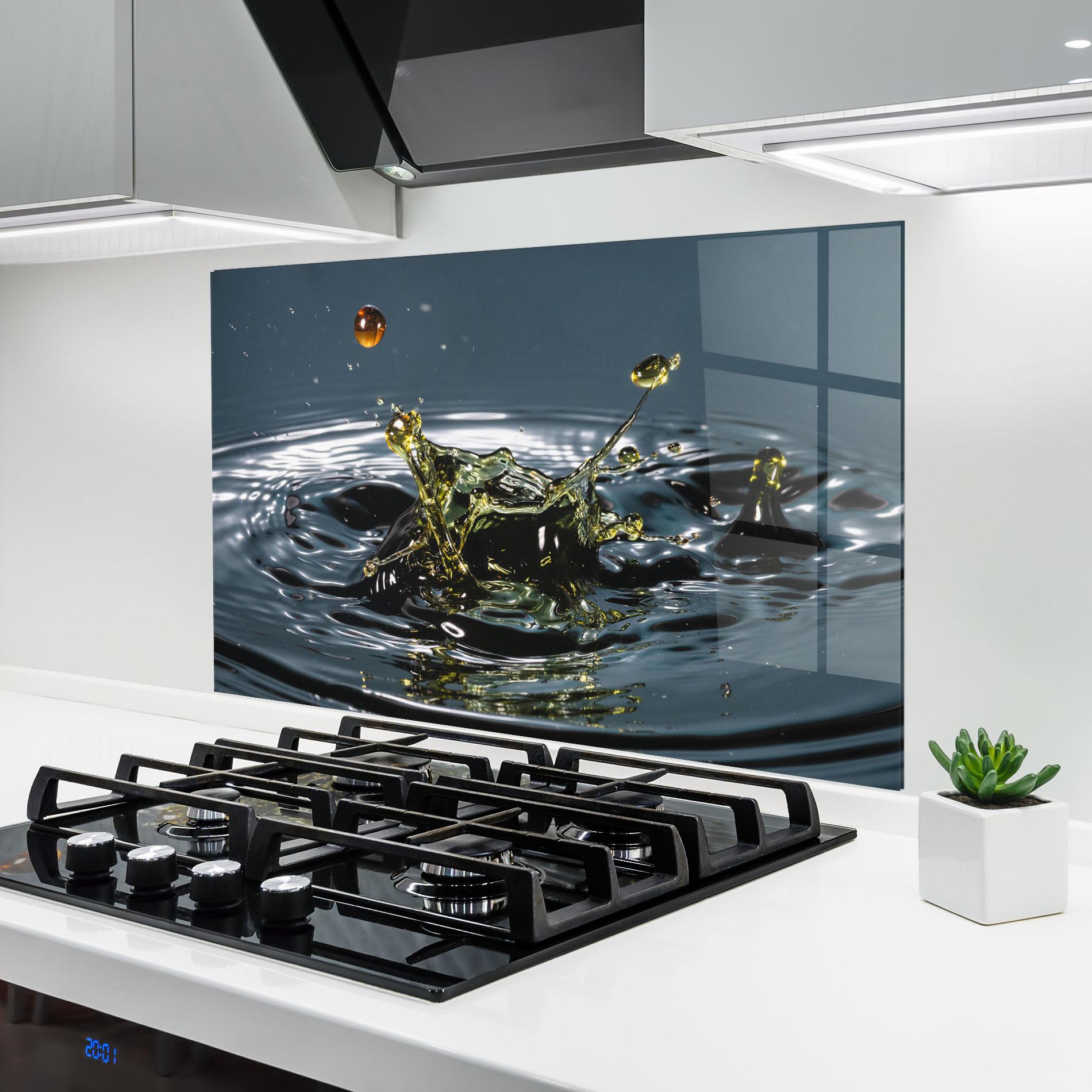 Panou Sticla Bucatarie Beautiful Life Water mockup 6