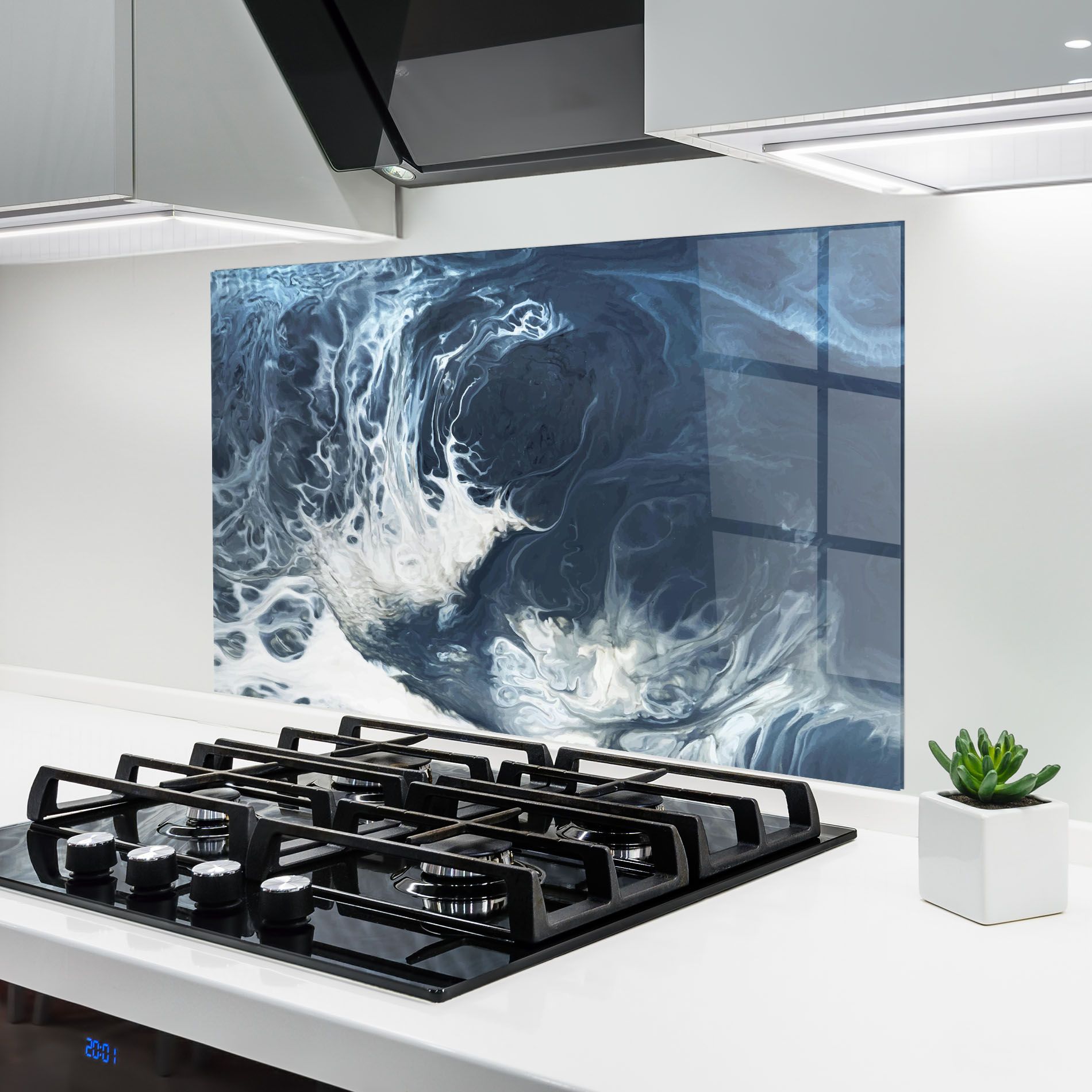 Blue White Waves mockup 6
