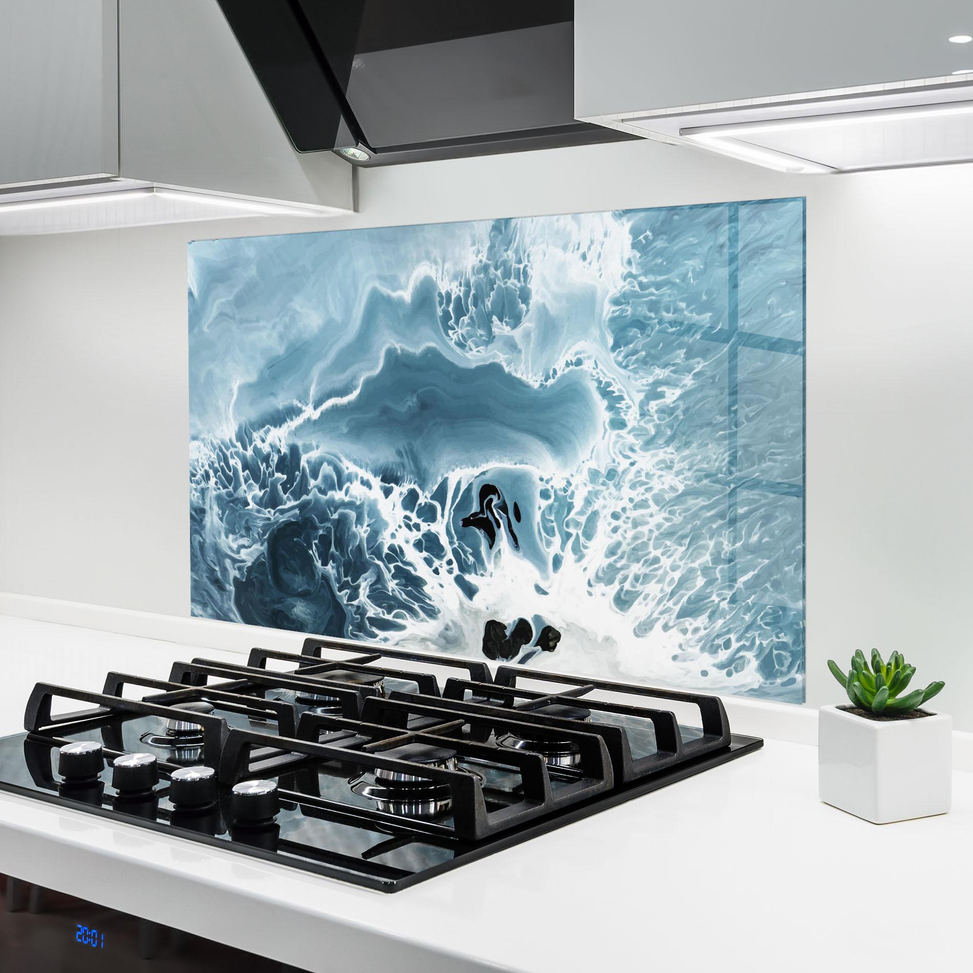 Panou Sticla Bucatarie Light Blue Ocean mockup 6