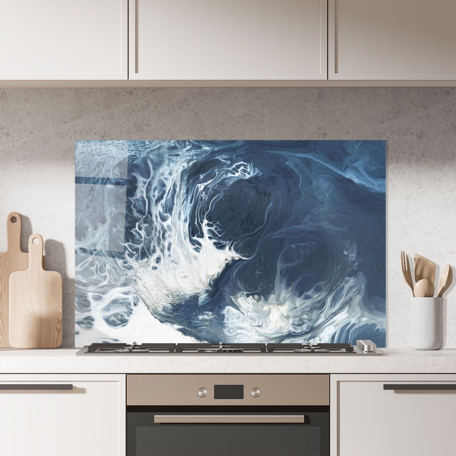 Blue White Waves mockup 7