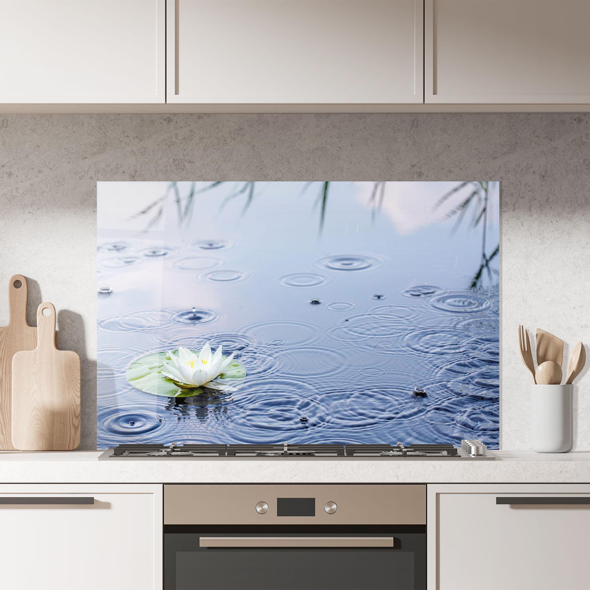 Panou Sticla Bucatarie Clear Lake Rain mockup 7