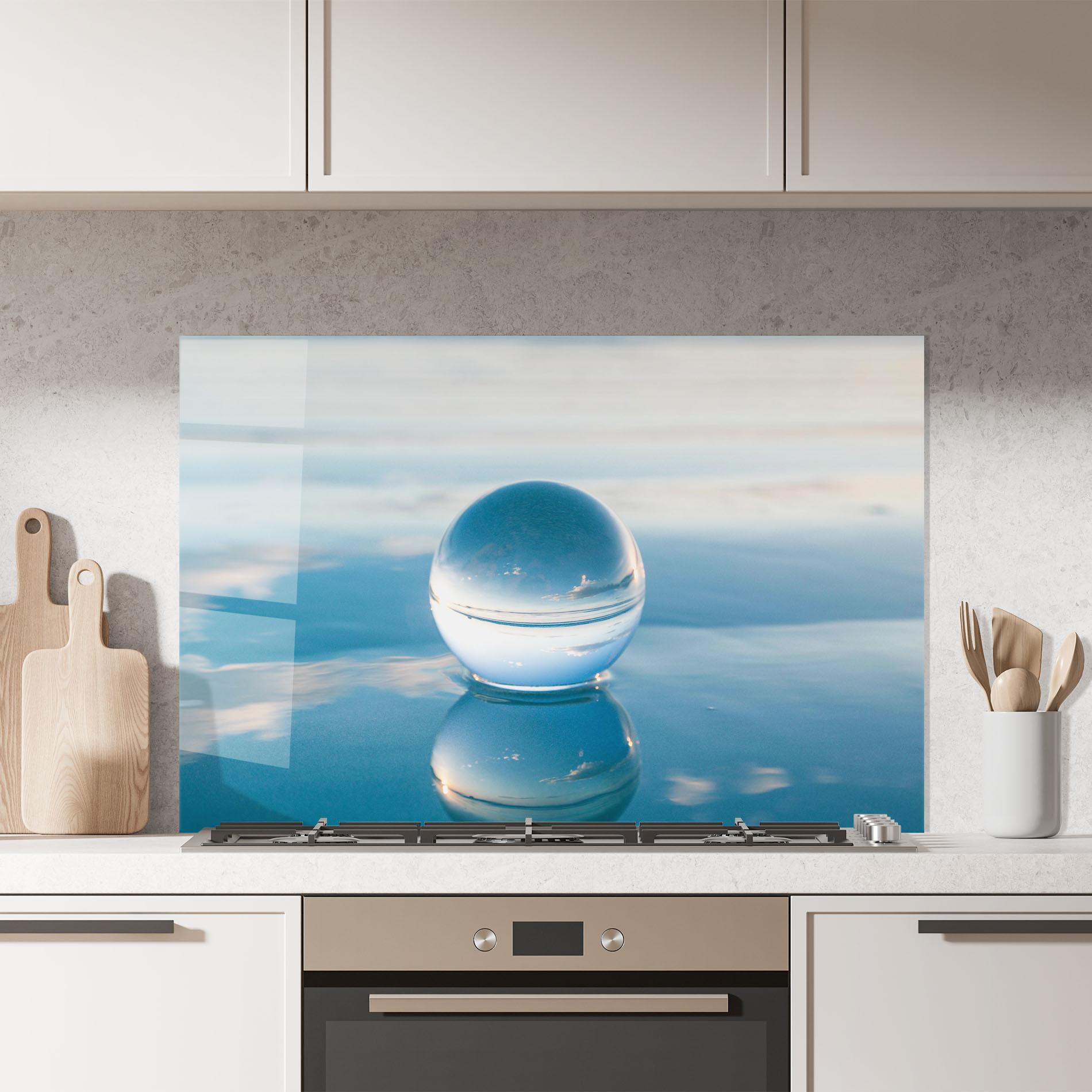 Panou Sticla Bucatarie Crystal Ball Reflecting mockup 7