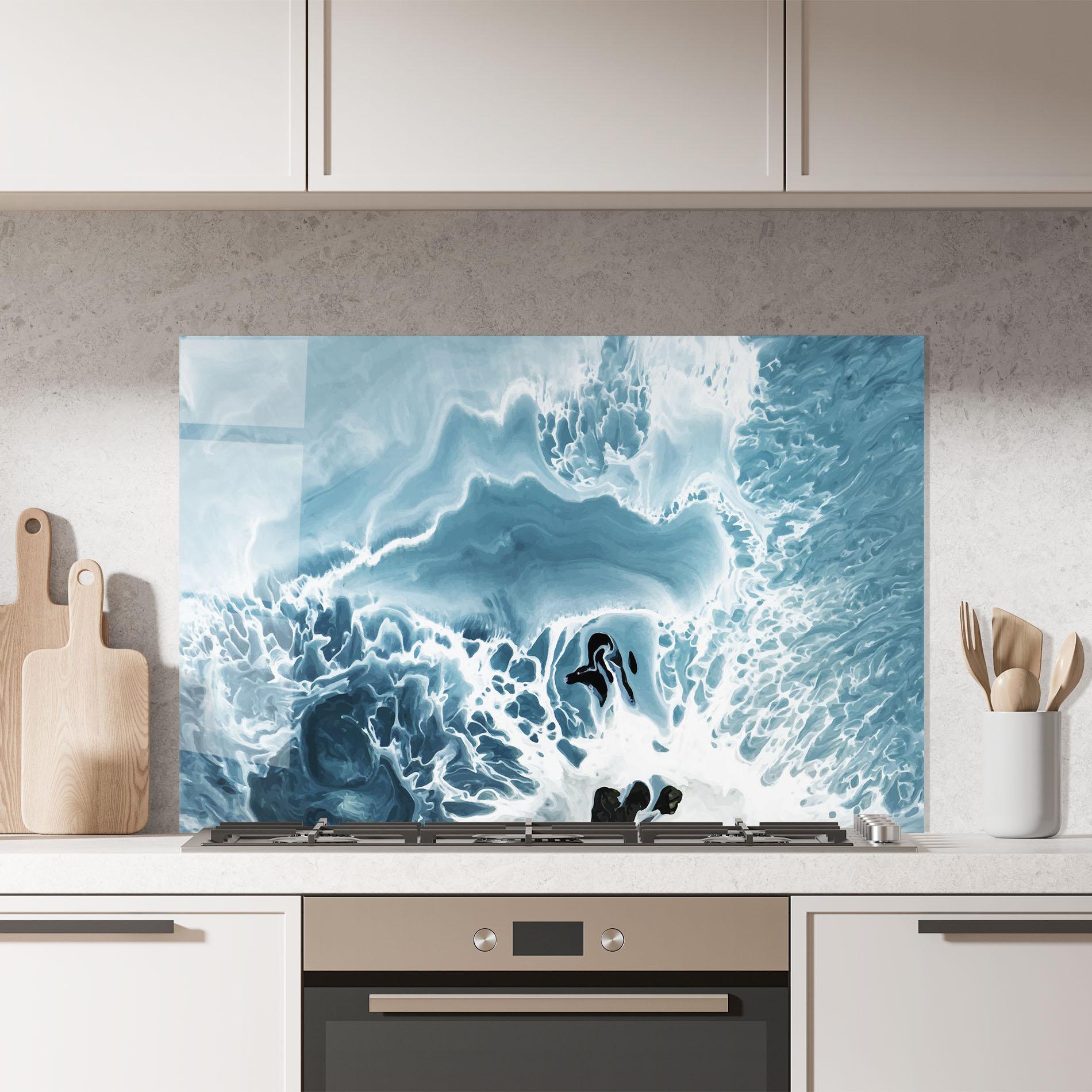 Panou Sticla Bucatarie Light Blue Ocean mockup 7