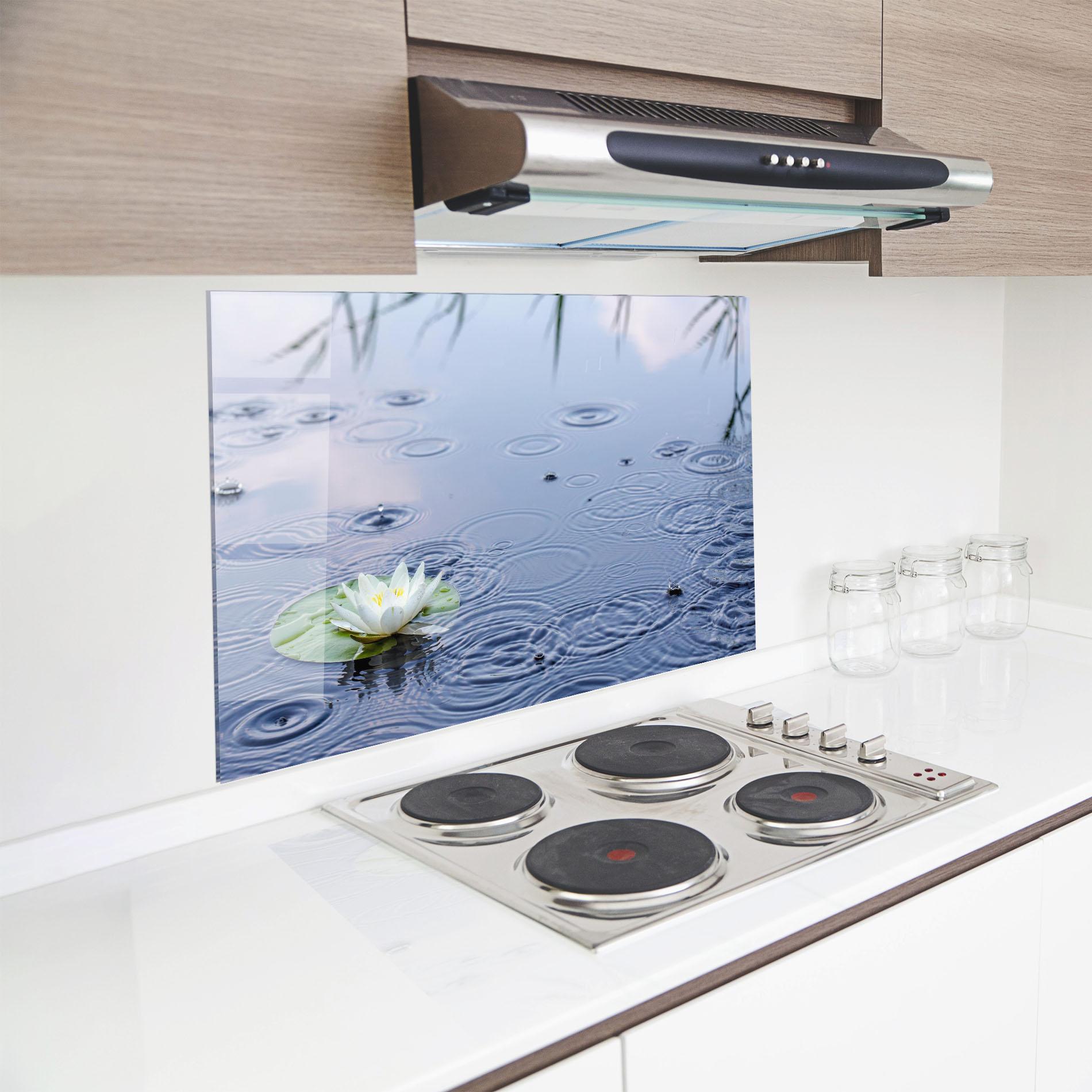 Panou Sticla Bucatarie Clear Lake Rain mockup 8