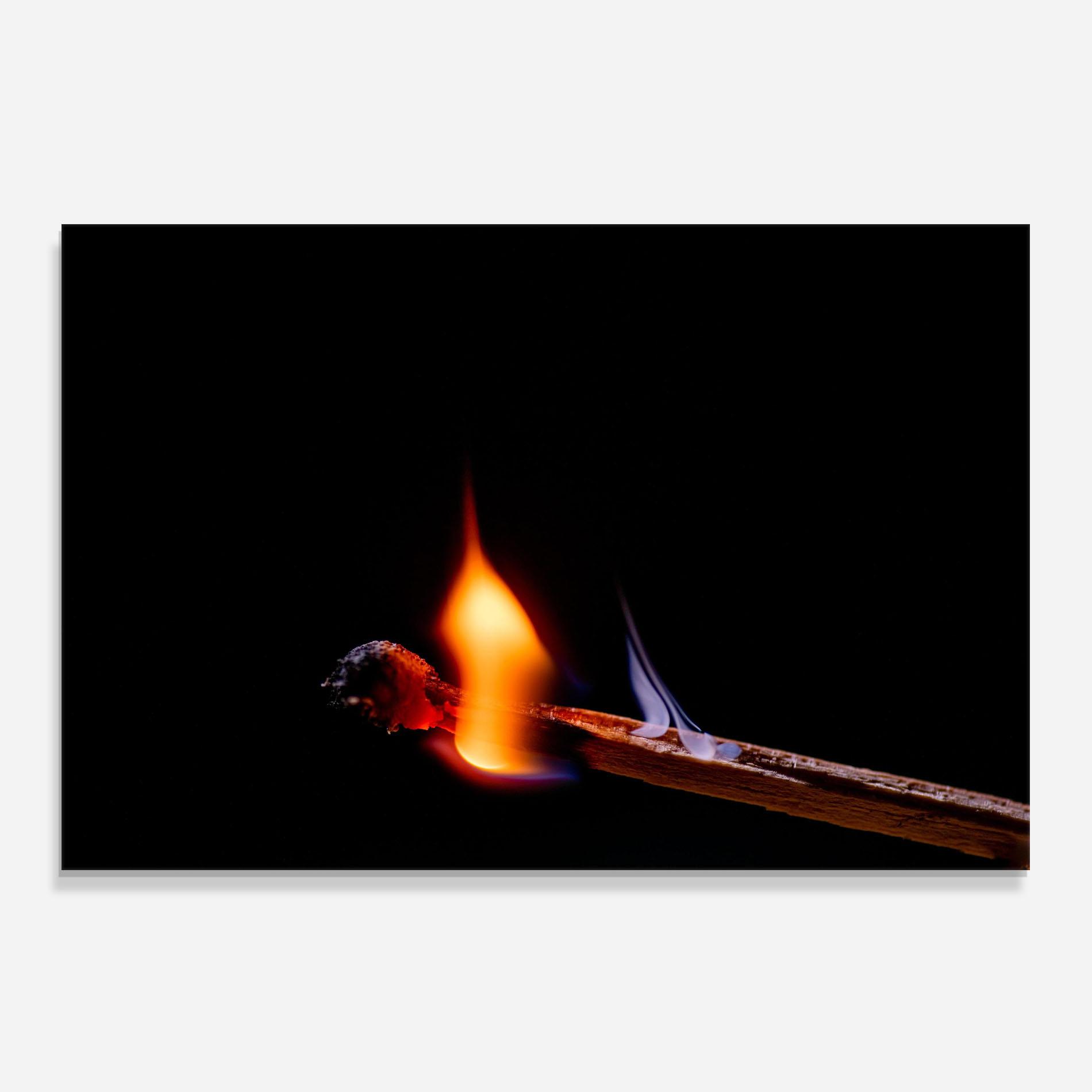 Panou Sticla Bucatarie Burning Matchsticks mockup 0