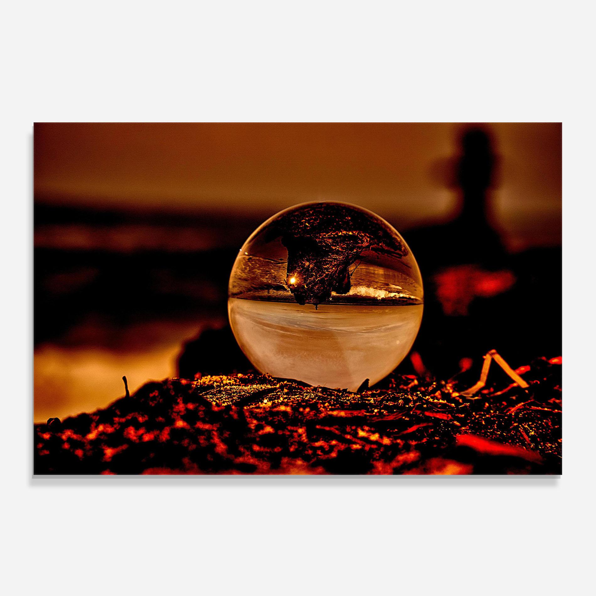 Panou Sticla Bucatarie Fire Glass Ball mockup 0