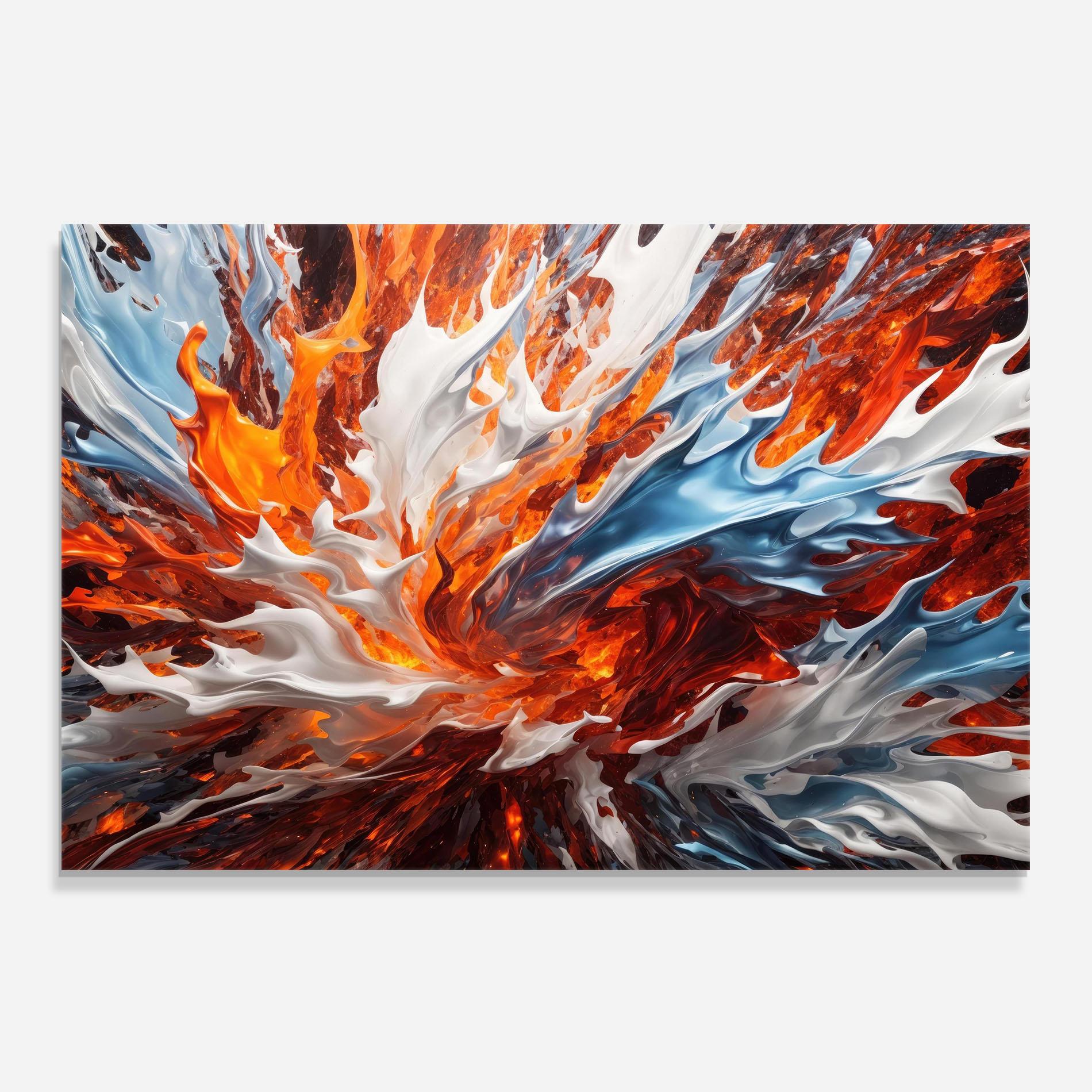 Panou Sticla Bucatarie Flame Rase mockup 0